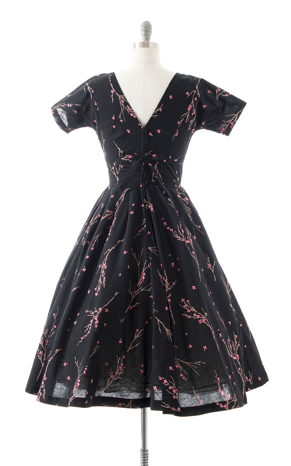 1950s JERRY GILDEN Cherry Blossom Cotton Dress | small