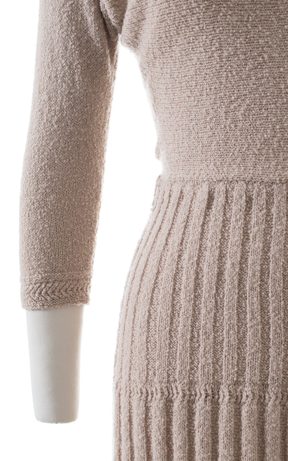 1940s 1950s LASS O' SCOTLAND Knit Wool Sweater Dress