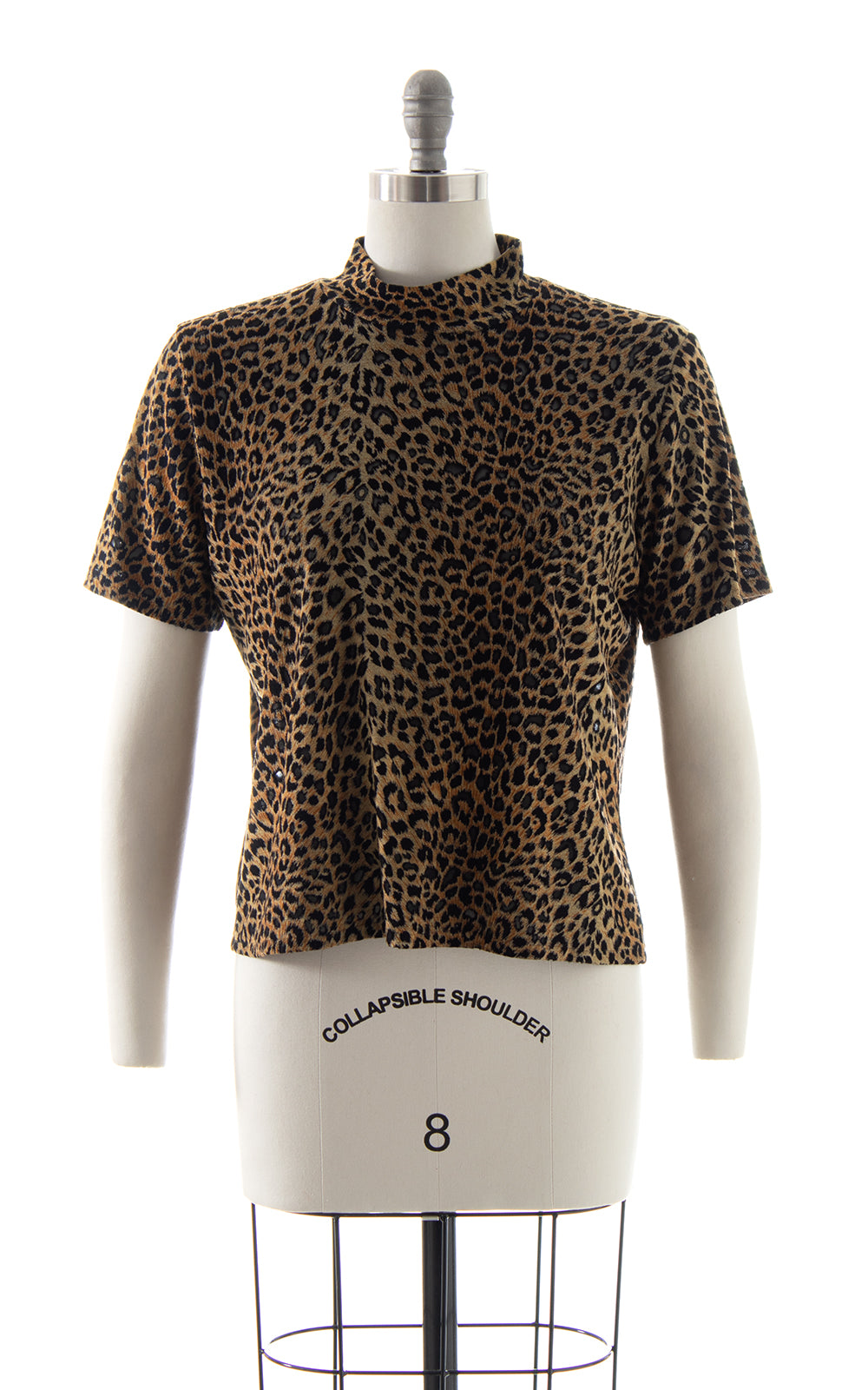 1990s Sheer Leopard Print Top BirthdayLifeVintage