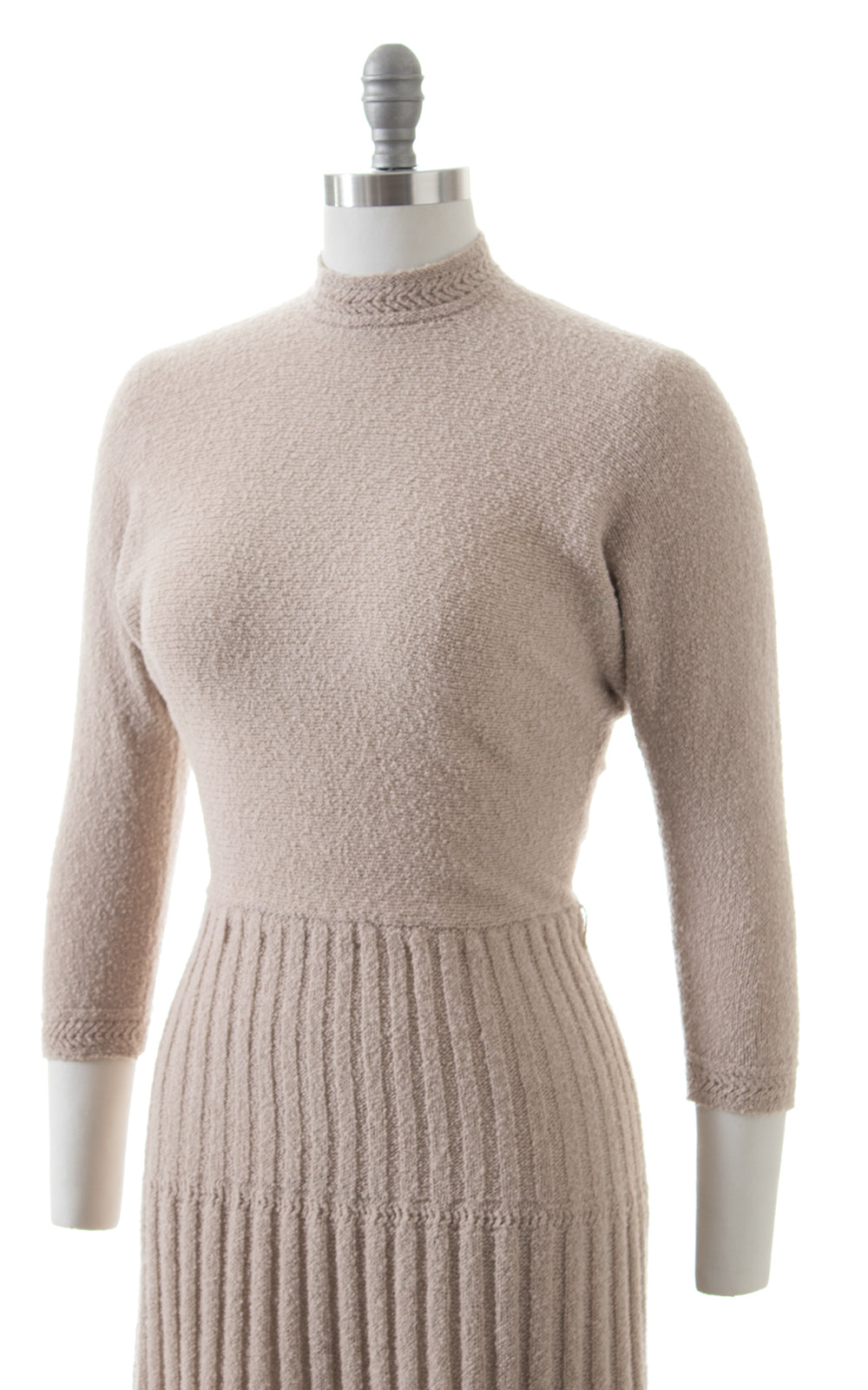 1940s 1950s LASS O' SCOTLAND Knit Wool Sweater Dress