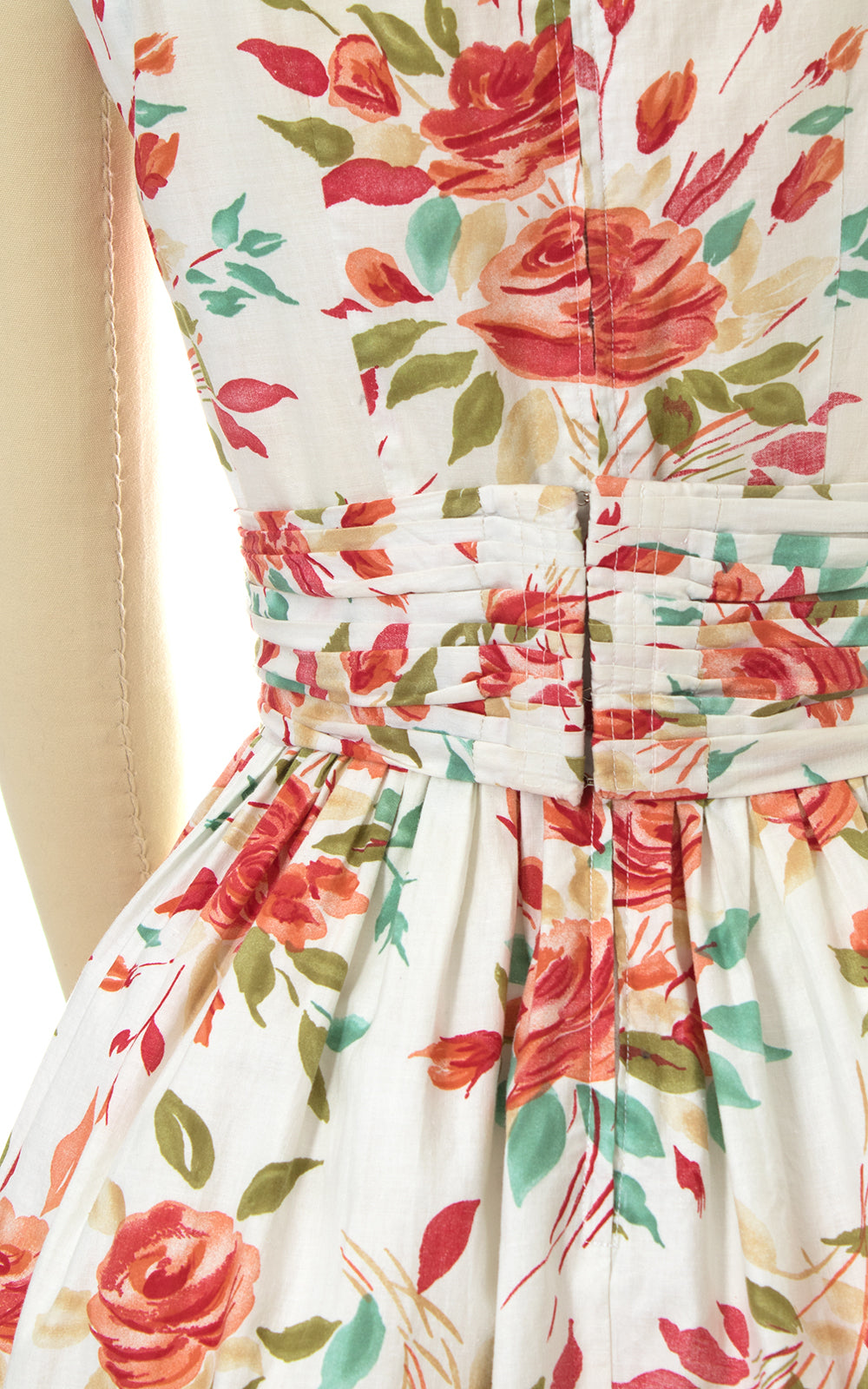 1950s Rose Print Sundress & Bolero Set