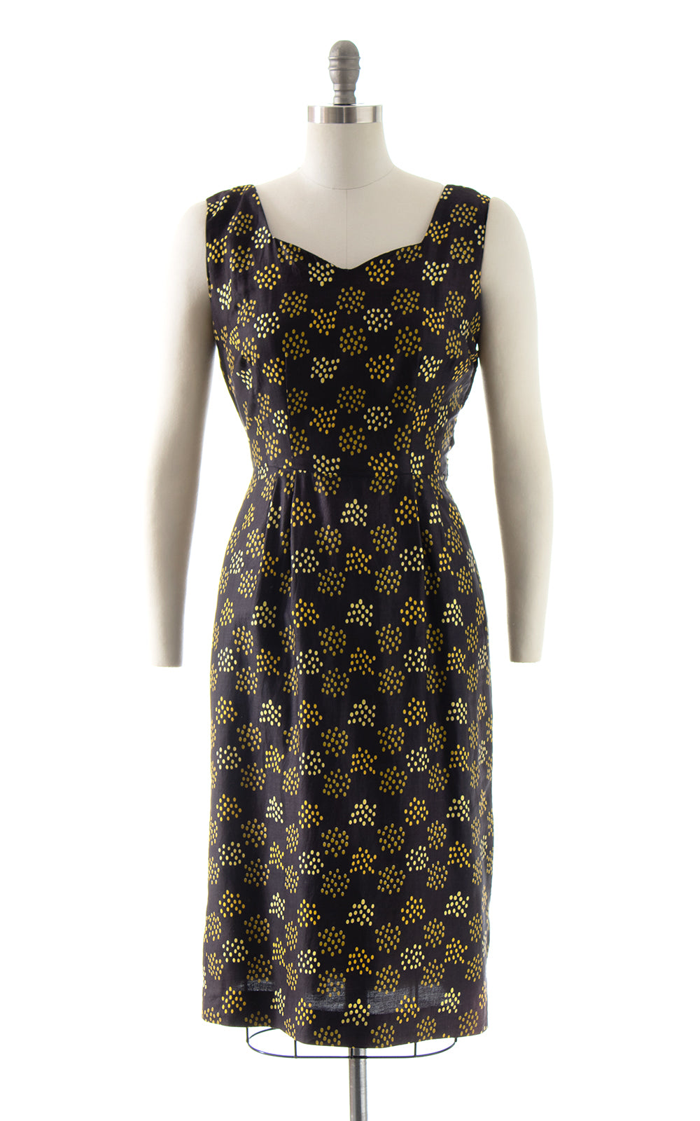 1950s Polka Dot Wiggle Dress BirthdayLifeVintage