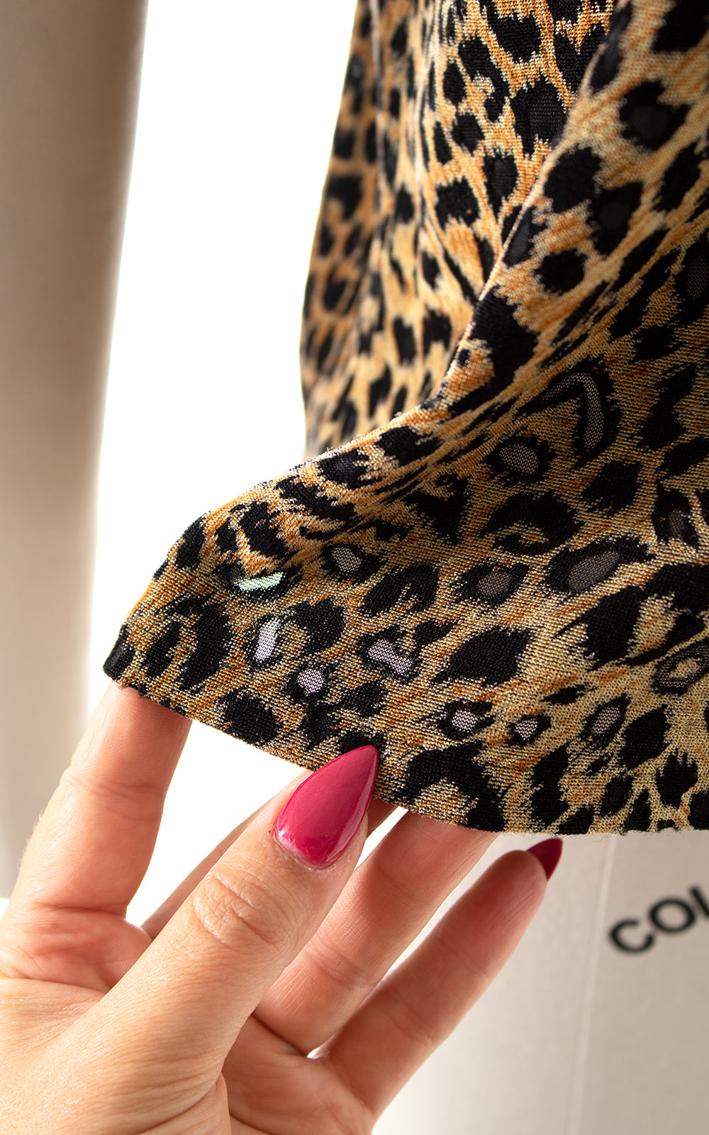 1990s Sheer Leopard Print Top BirthdayLifeVintage