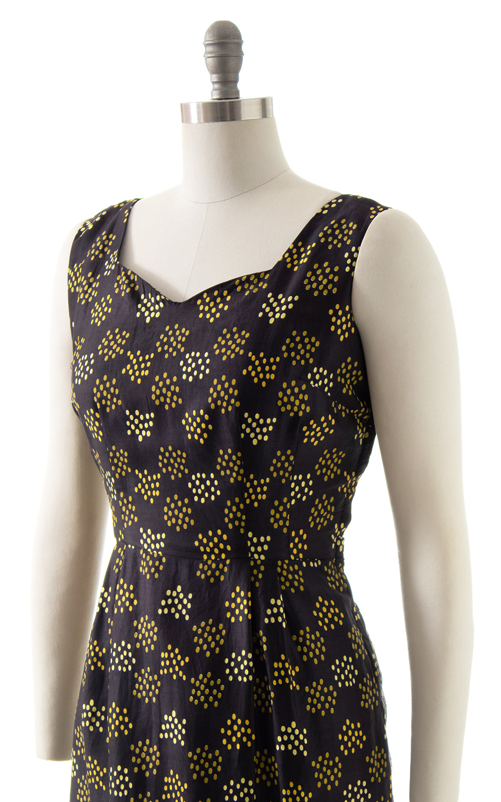 1950s Polka Dot Wiggle Dress BirthdayLifeVintage