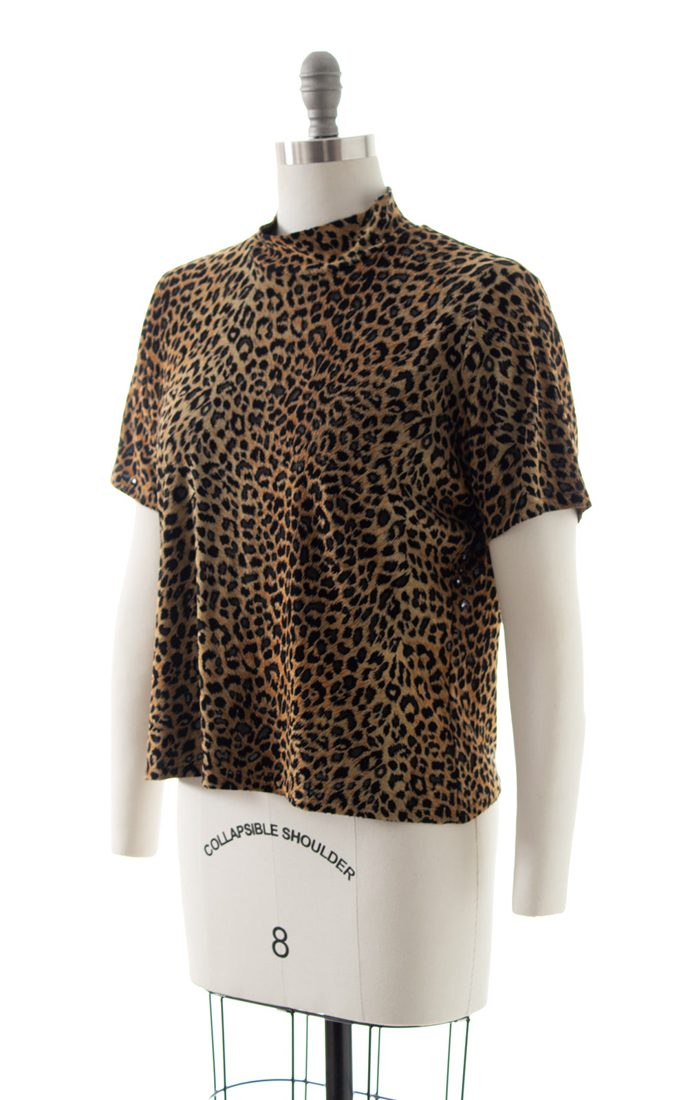 1990s Sheer Leopard Print Top BirthdayLifeVintage