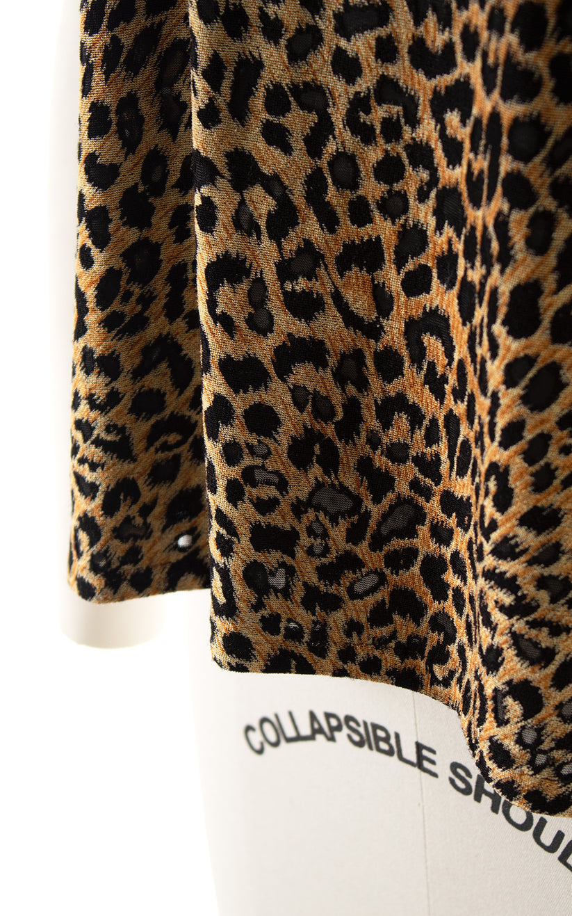 Vintage sheer leopard print baby tee 🤍