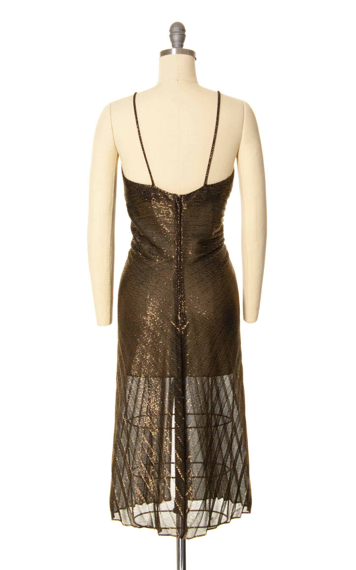 1980s Travilla for Marilyn Monroe Inspired Metallic Pleated Dress | x-small/small