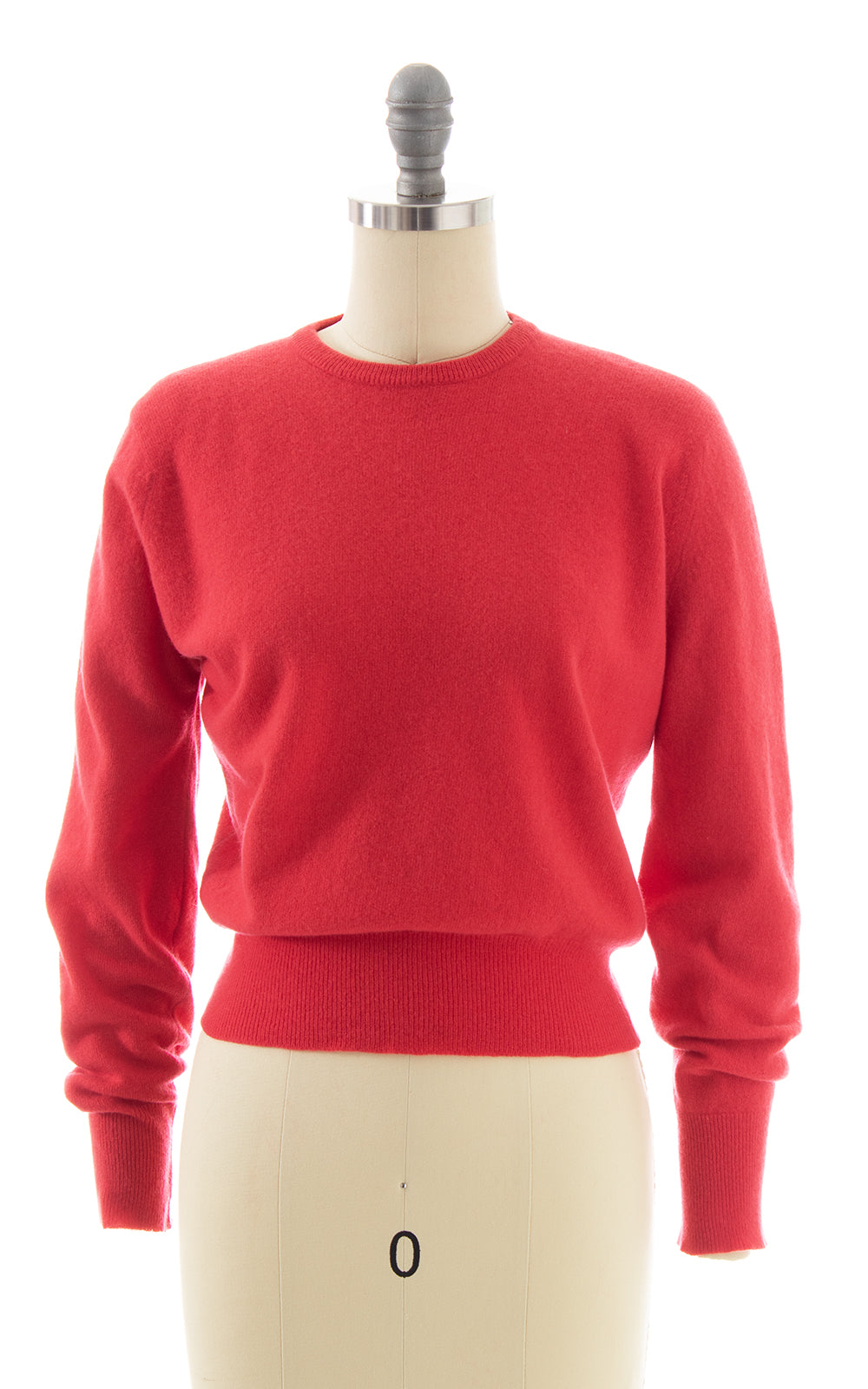 1950s DALTON Hot Salmon Cashmere Knit Sweater | x-small/small