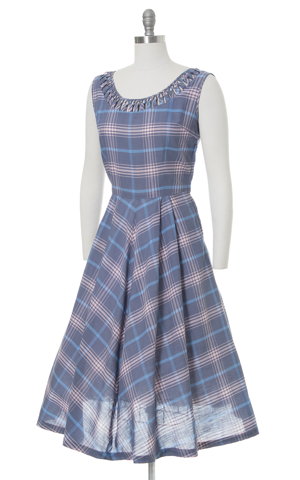 1950s Plaid Cotton Sundress & Bolero Set