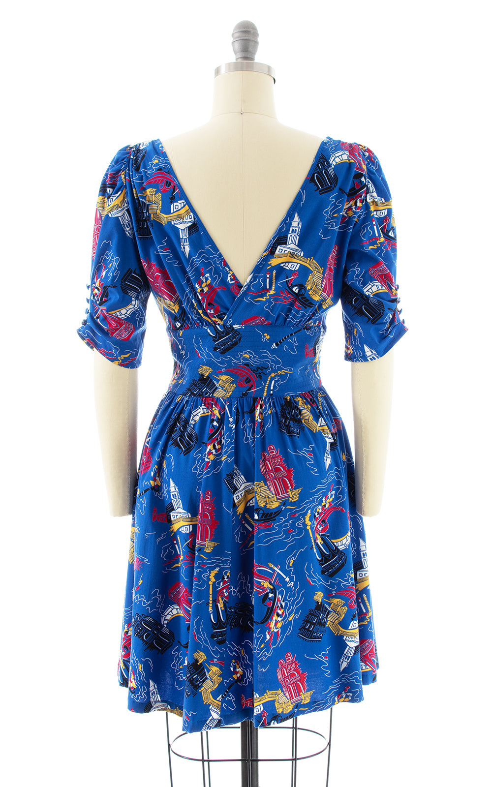 Dalliance traffic navy print dress sale — Therapy Boutique