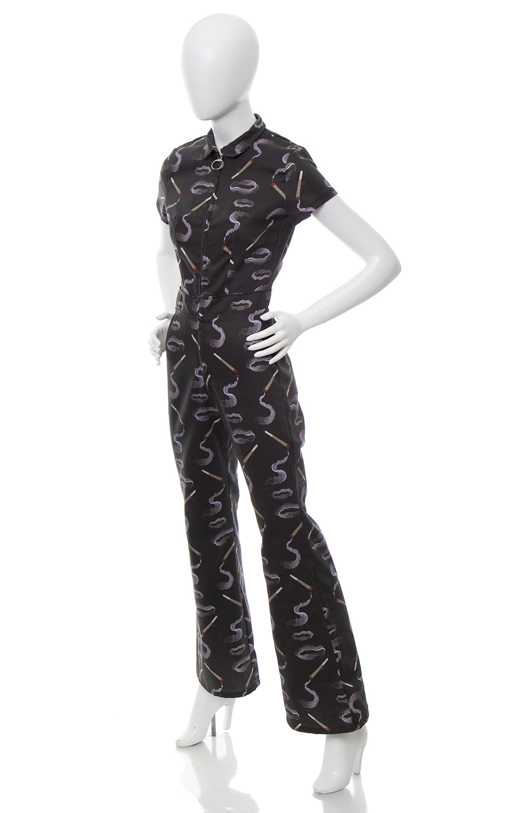 Modern 1970s Style THE CREATURES Smoking Novelty Jumpsuit | small