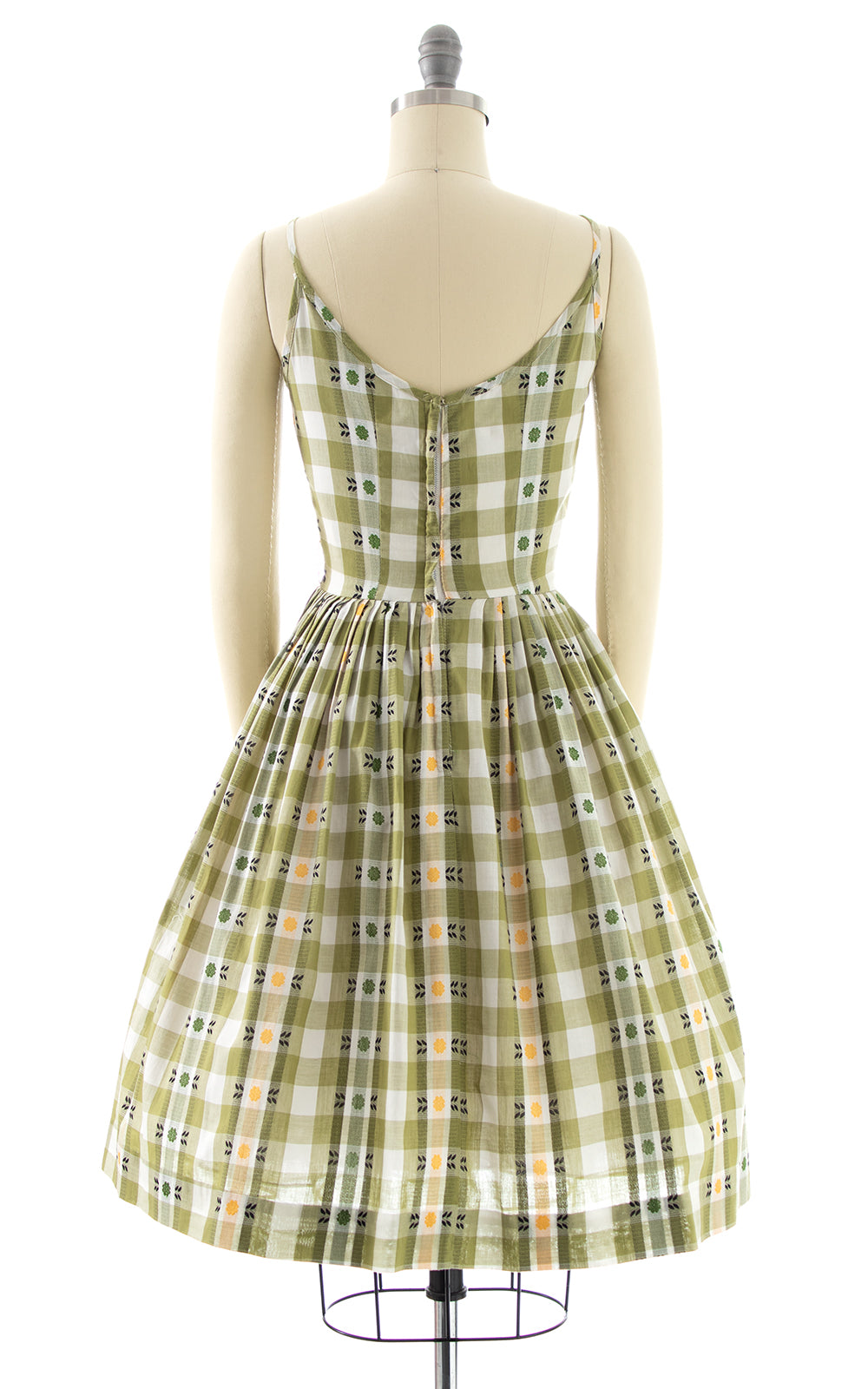 1950s Floral Gingham Sundress | small