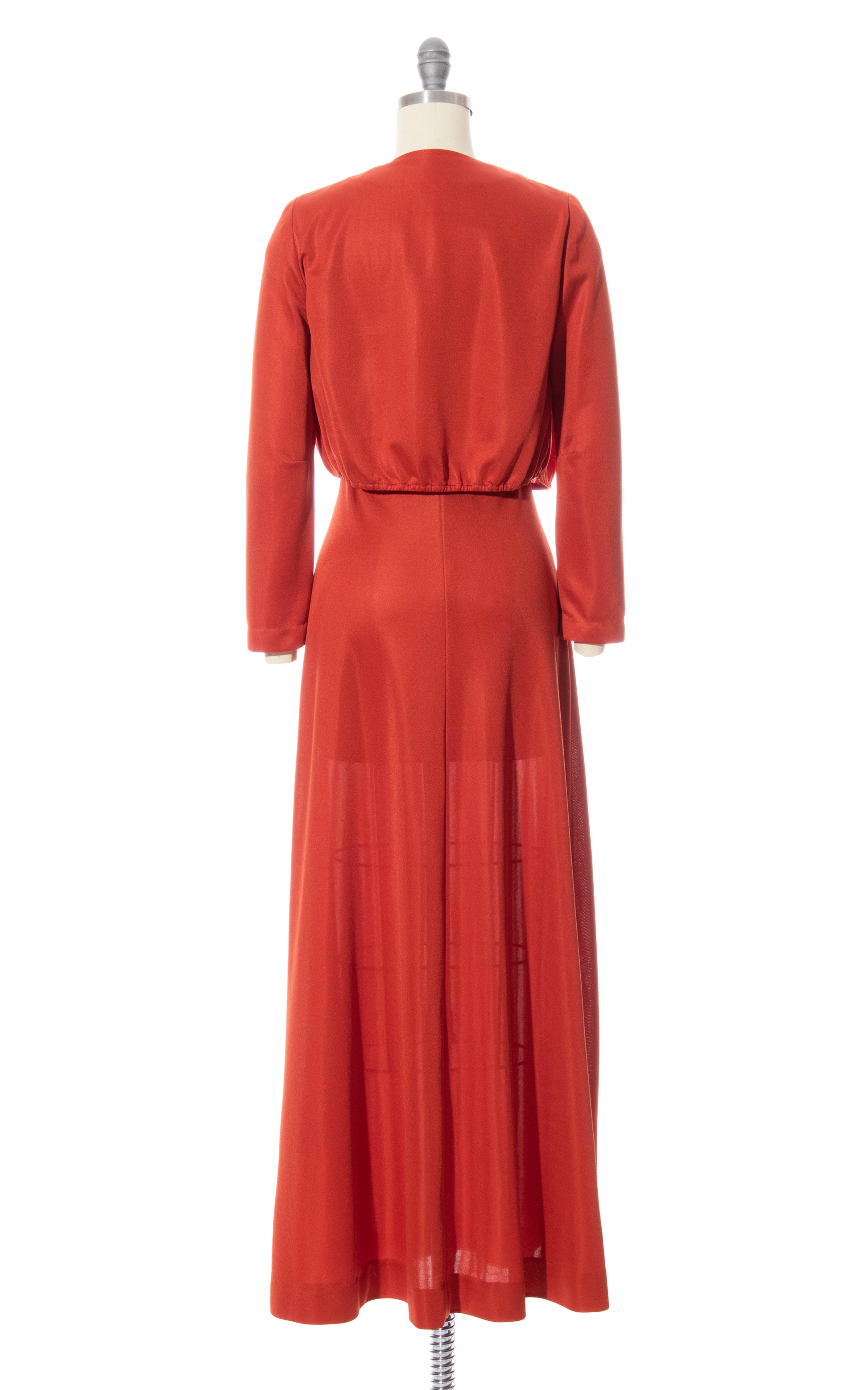 1970s Burnt Orange Maxi Dress Set | x-small Birthday Life Vintage 1970s Burnt Orange Maxi Dress Set | x-small Birthday Life Vintage