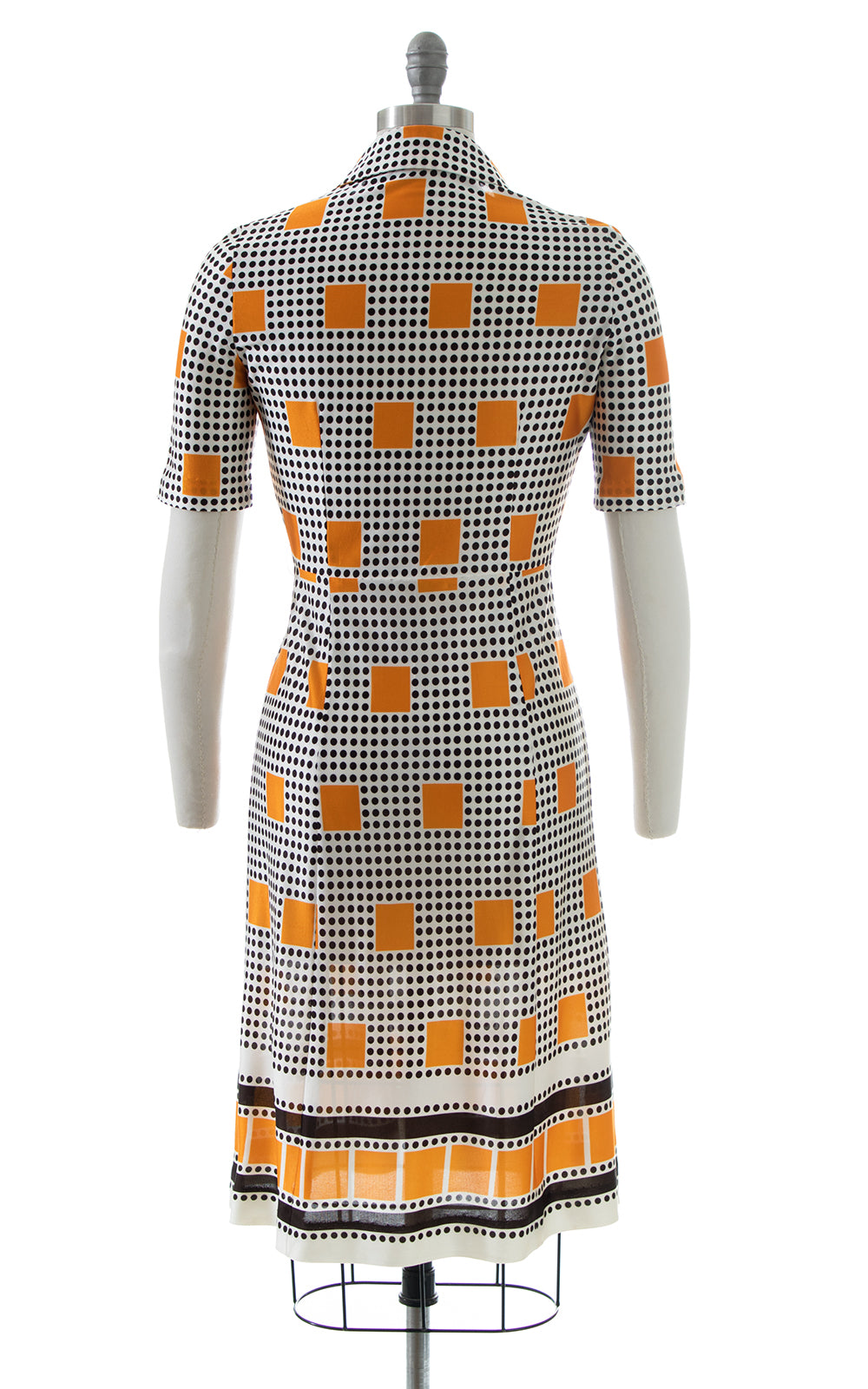 1970s 35mm Film Novelty Border Print Shirtwaist Dress | small