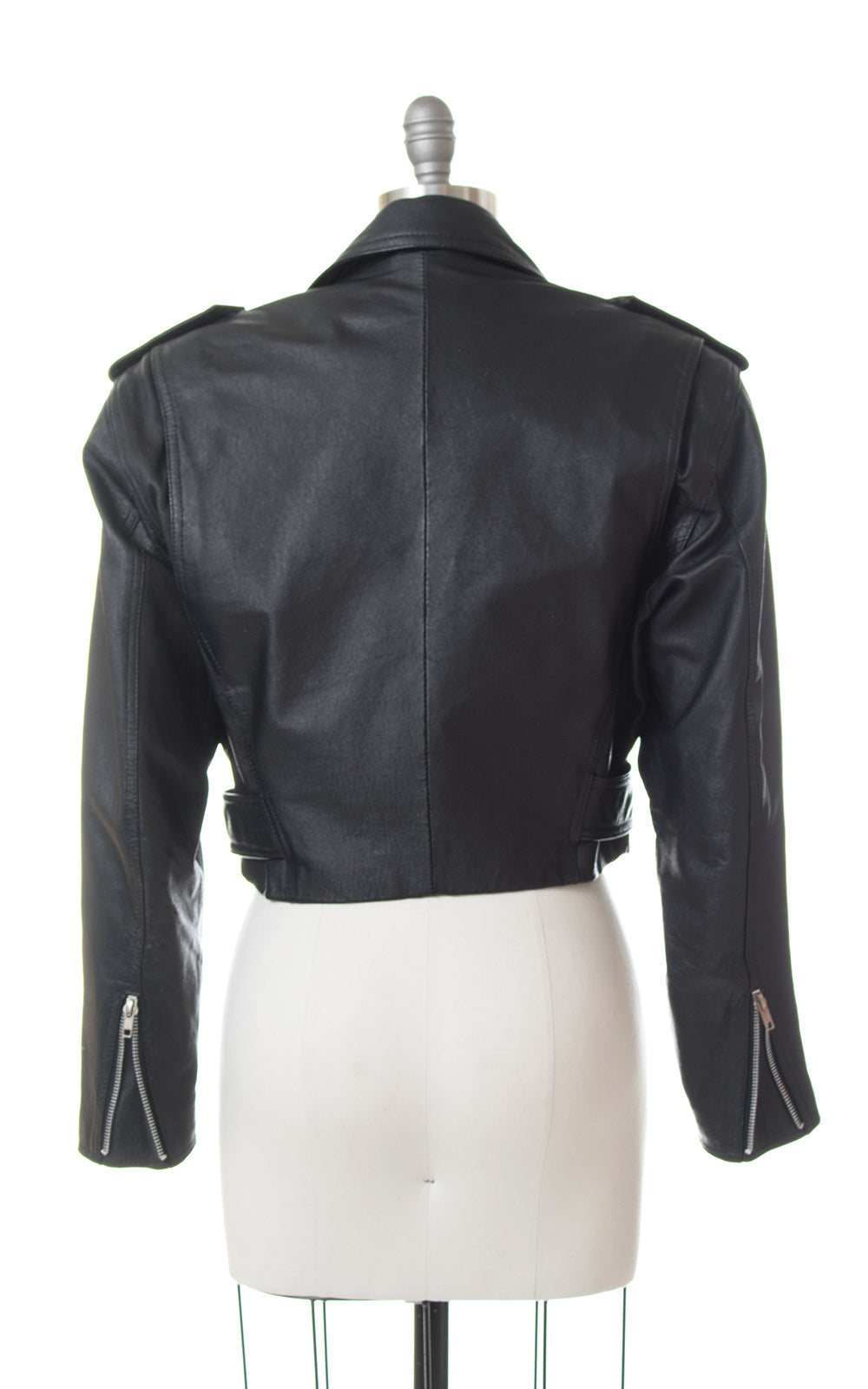 1980s Wilsons Leather Cropped Motorcycle Jacket