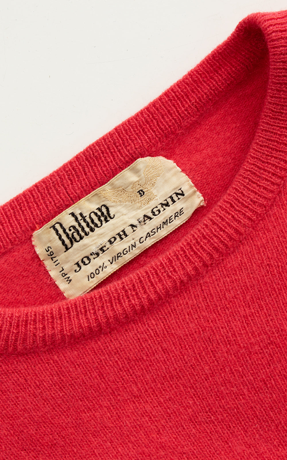 1950s DALTON Hot Salmon Cashmere Knit Sweater | x-small/small