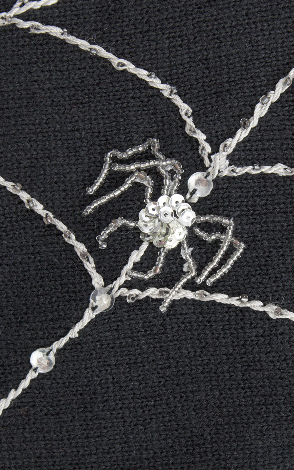 1980s Spiders on a Web Beaded Sweater