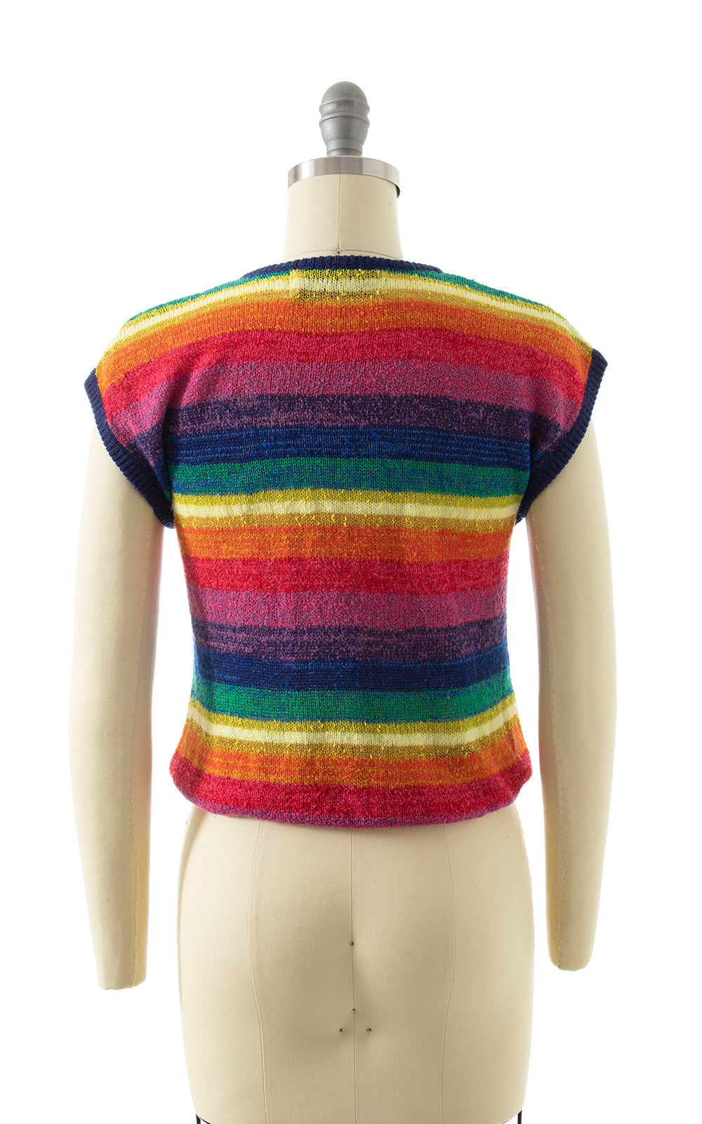 1970s Rainbow Knit Drawstring Top | x-small/small