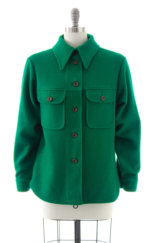 1960s Pendleton Green Wool Chore Coat | medium/large