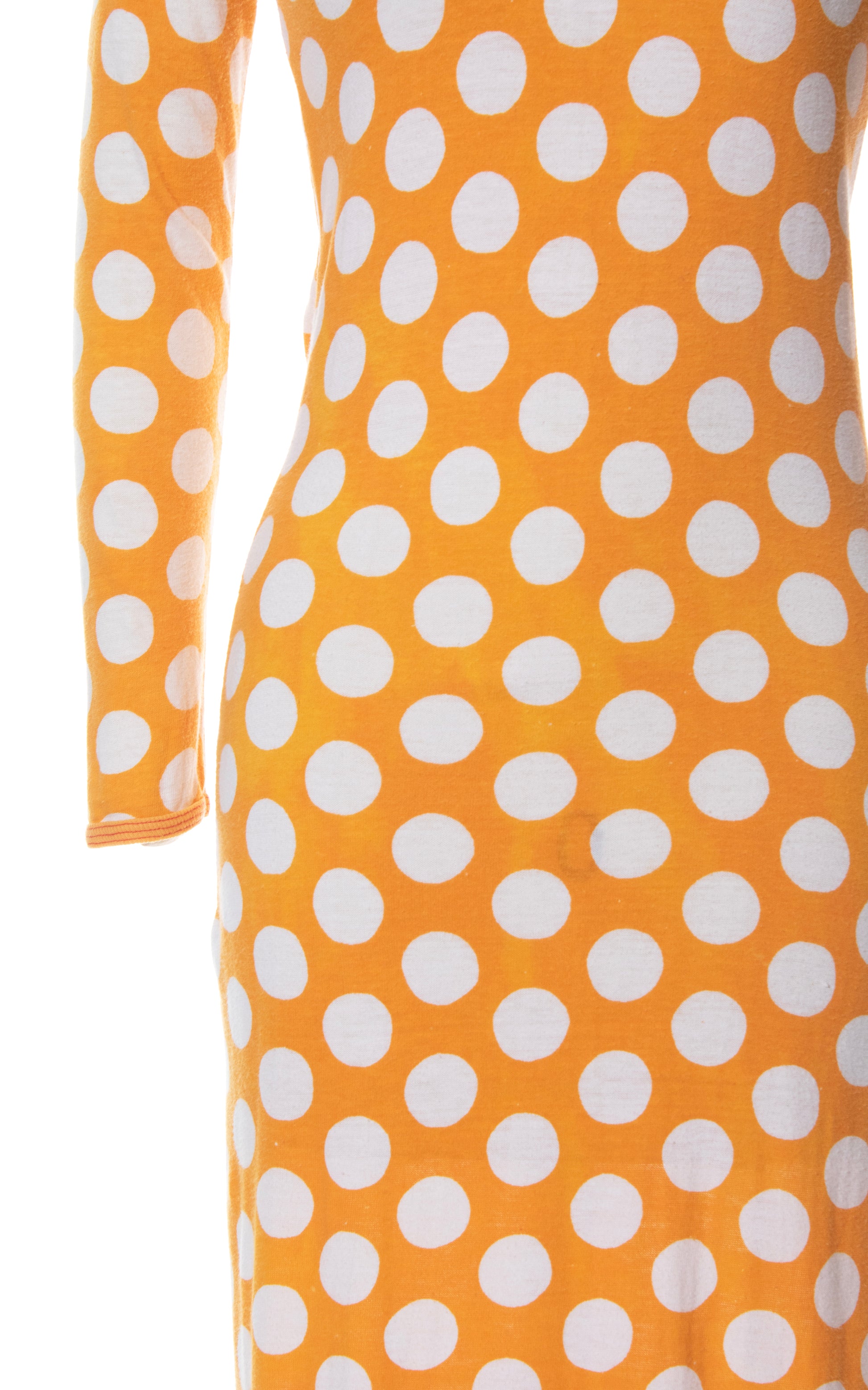 1960s 1970s MARIMEKKO Polka Dot Jersey Maxi Dress 1960s 1970s MARIMEKKO Polka Dot Jersey Maxi Dress