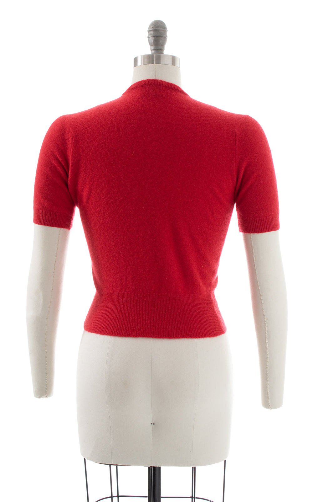 1950s DALTON Red Knit Cashmere Sweater | x-small/small