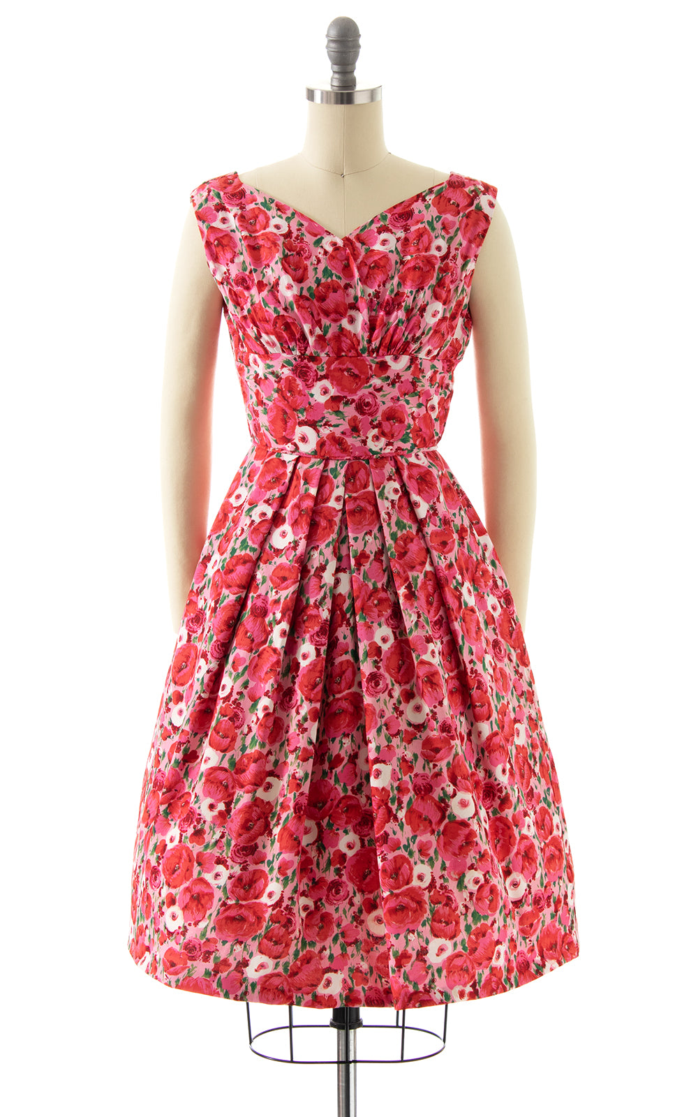 1950s Rose Print Sundress | x-small