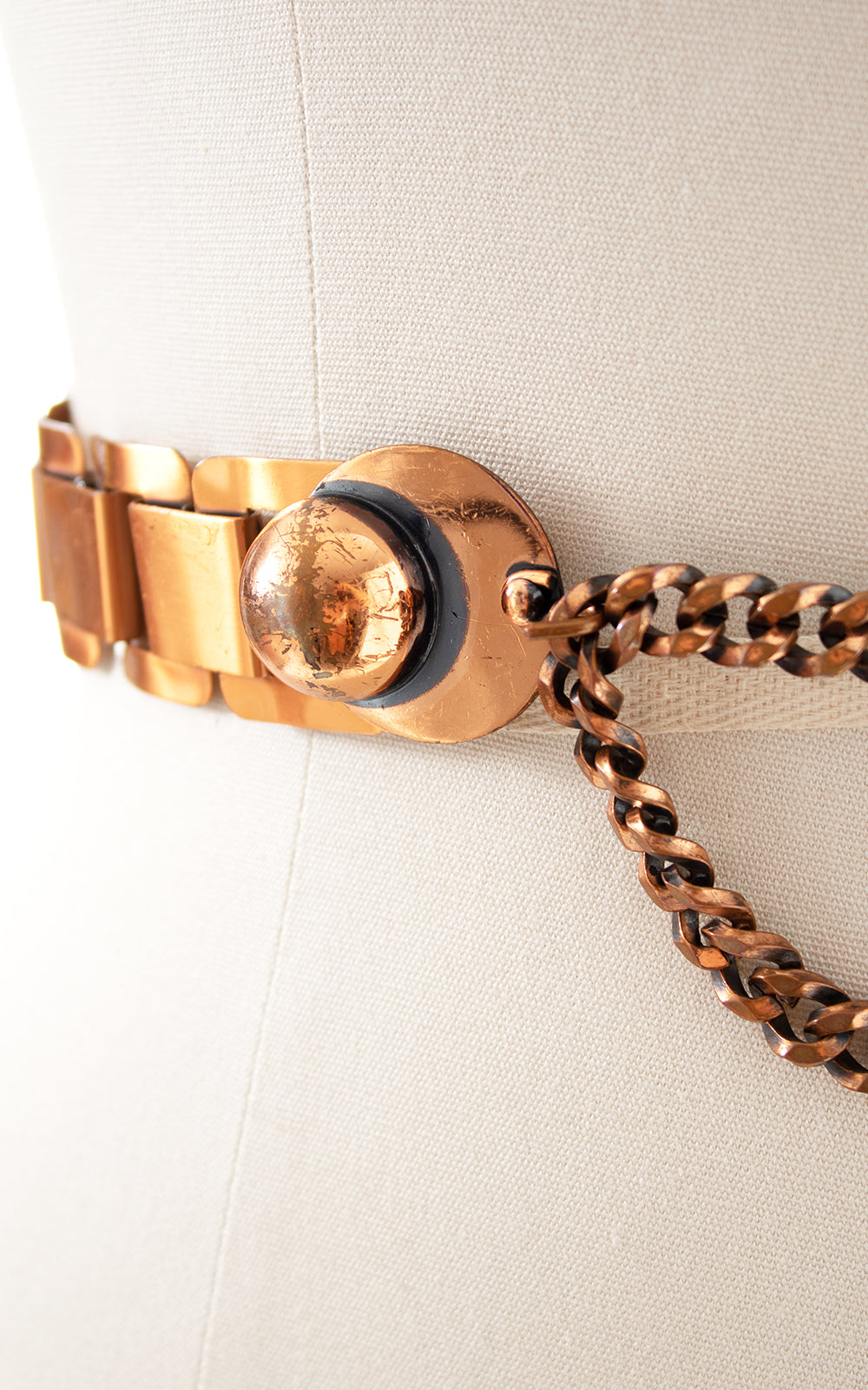 1950s Copper Chain Cinch Belt | small/medium