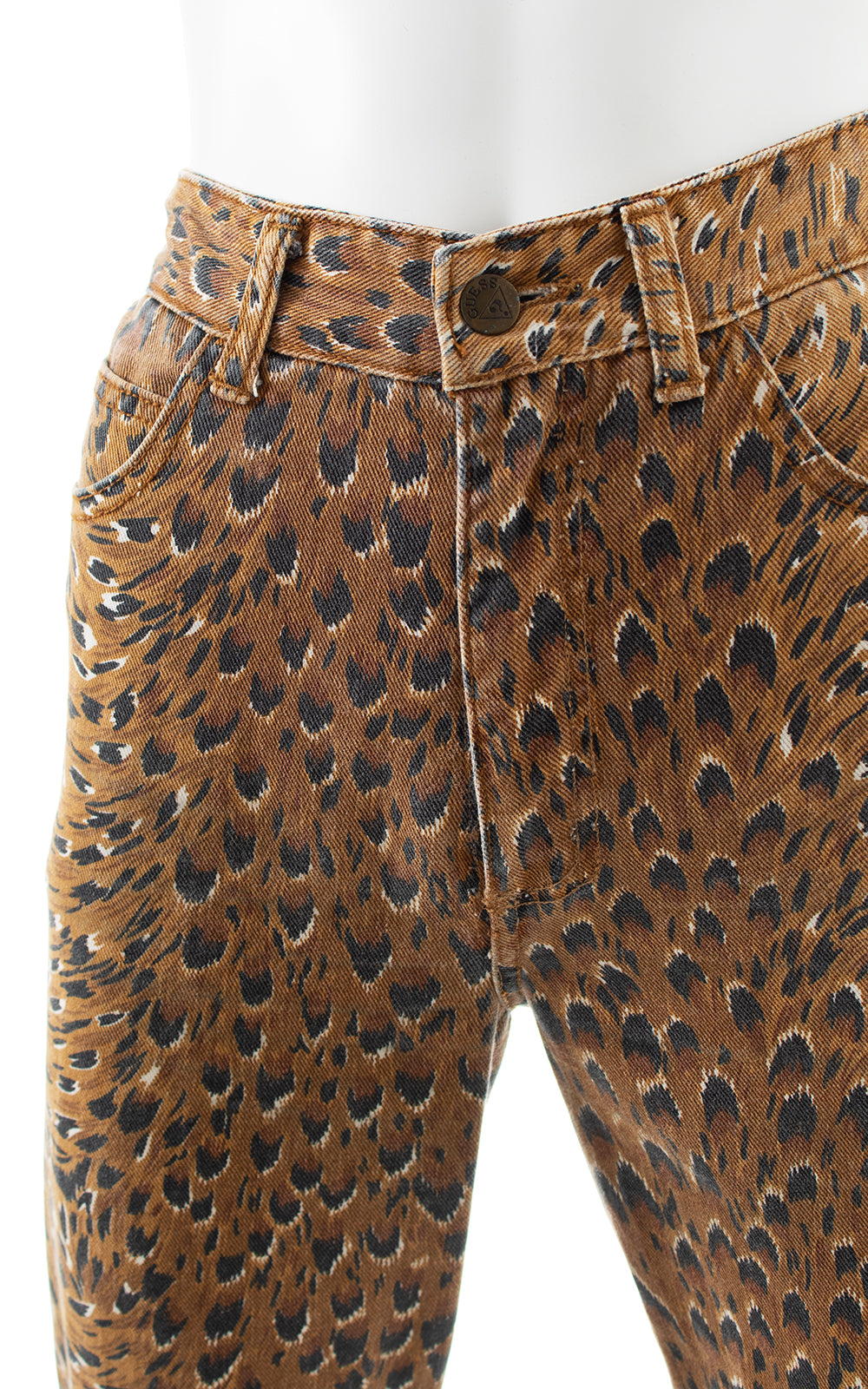 1980s GUESS Leopard Print Jeans | x-small/small