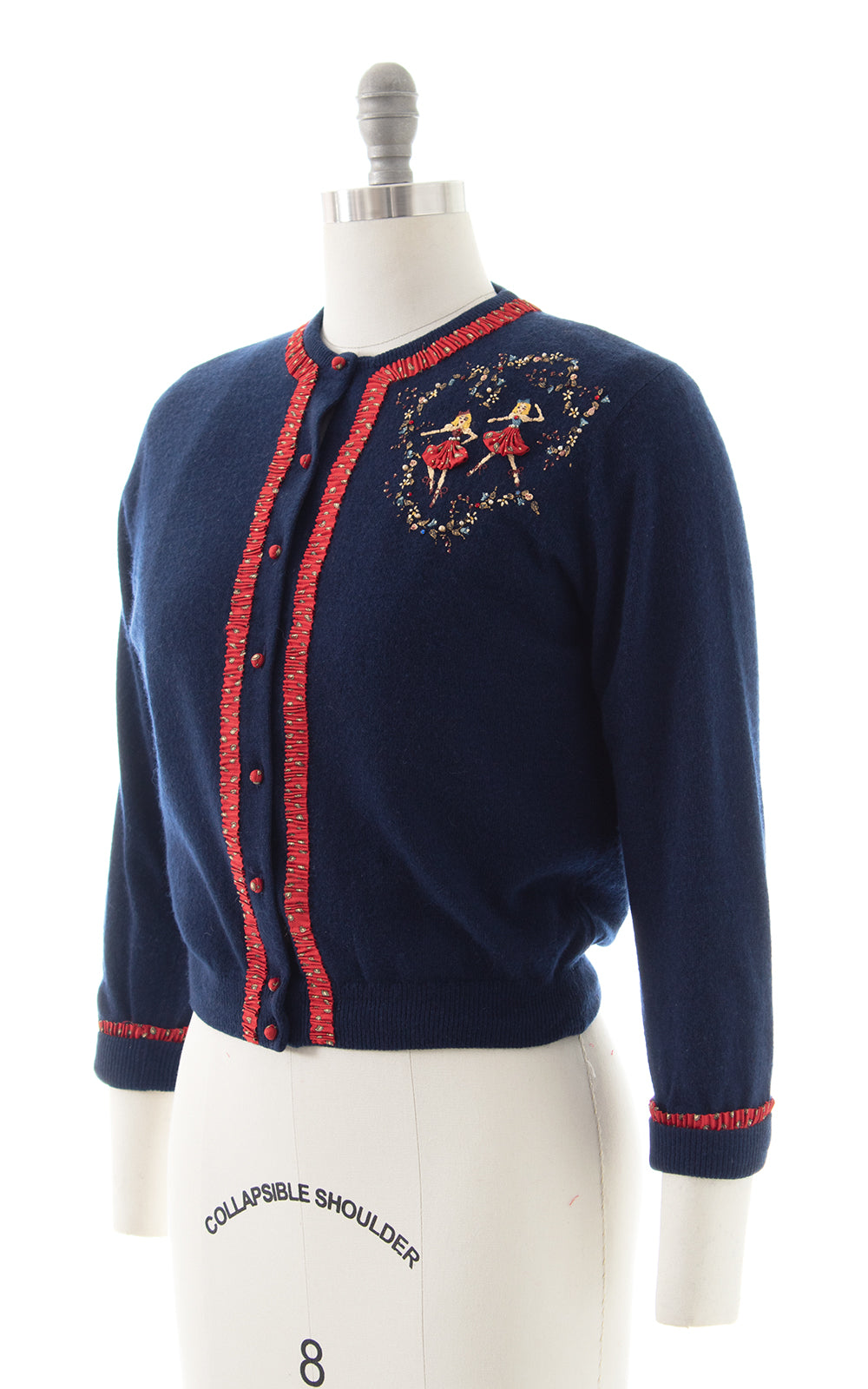 1950s Ballerina Novelty Cashmere Blend Sweater BirthdayLifeVintage