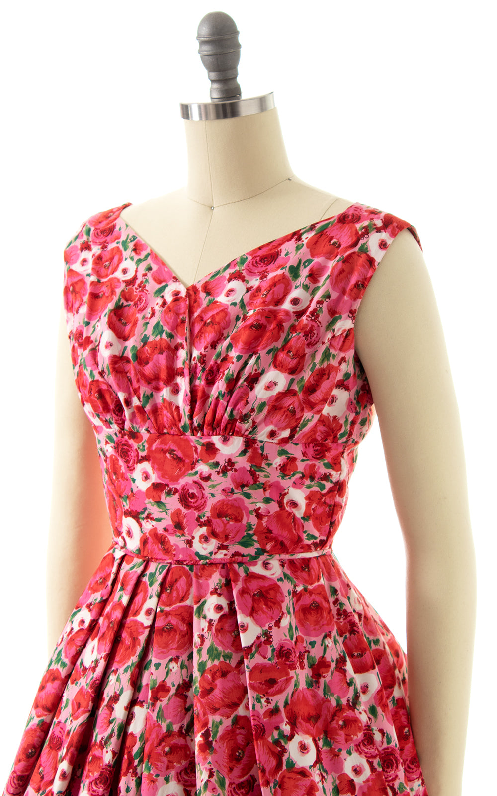 1950s Rose Print Sundress | x-small