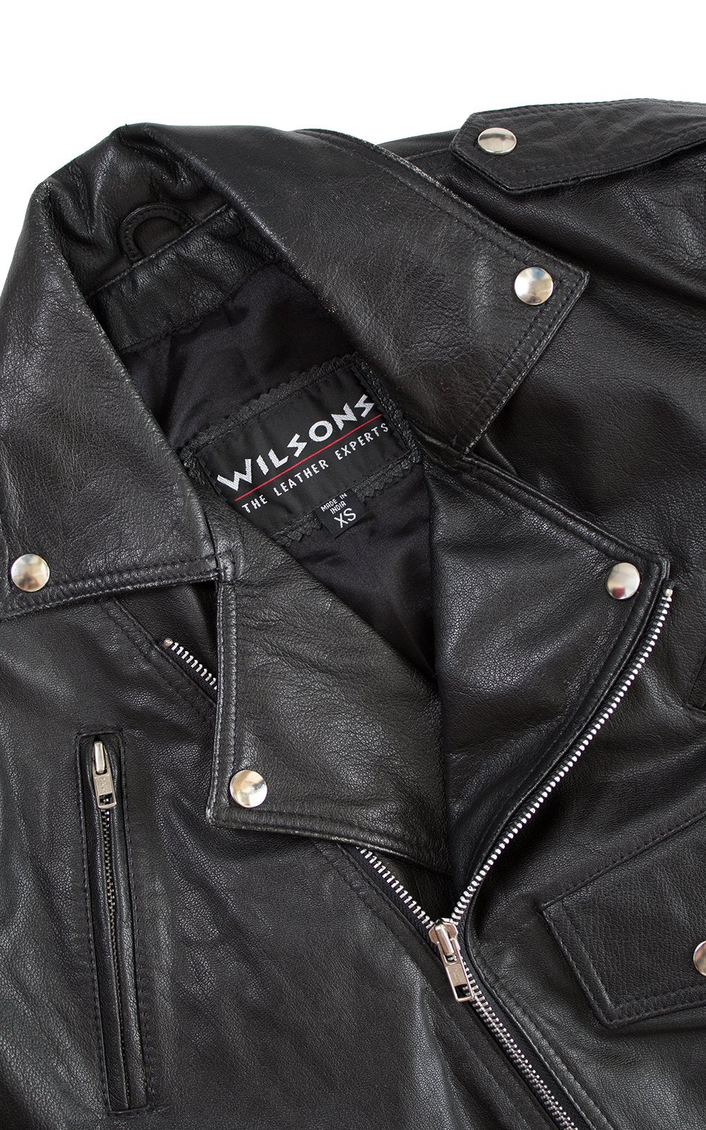 1980s Wilsons Leather Cropped Motorcycle Jacket
