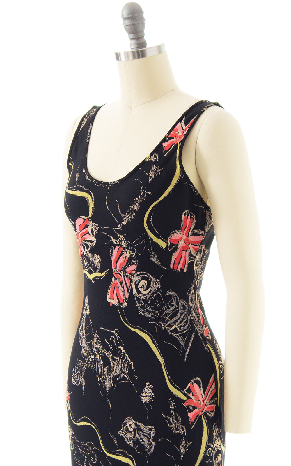 2000s BETSEY JOHNSON Lady Novelty Print Dress | x-small