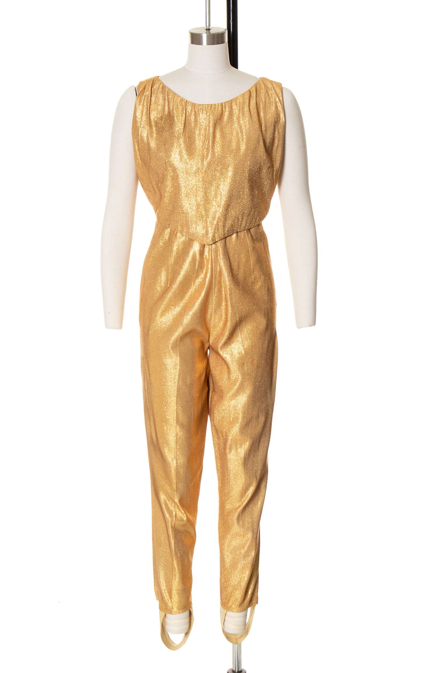 1950s Gold Lamé Pant & Top Set | small