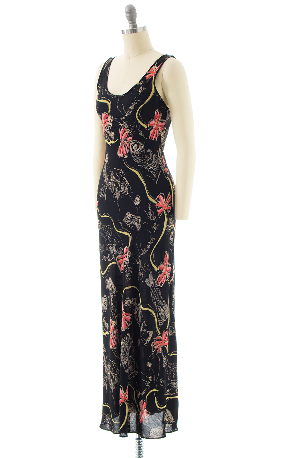2000s BETSEY JOHNSON Lady Novelty Print Dress | x-small