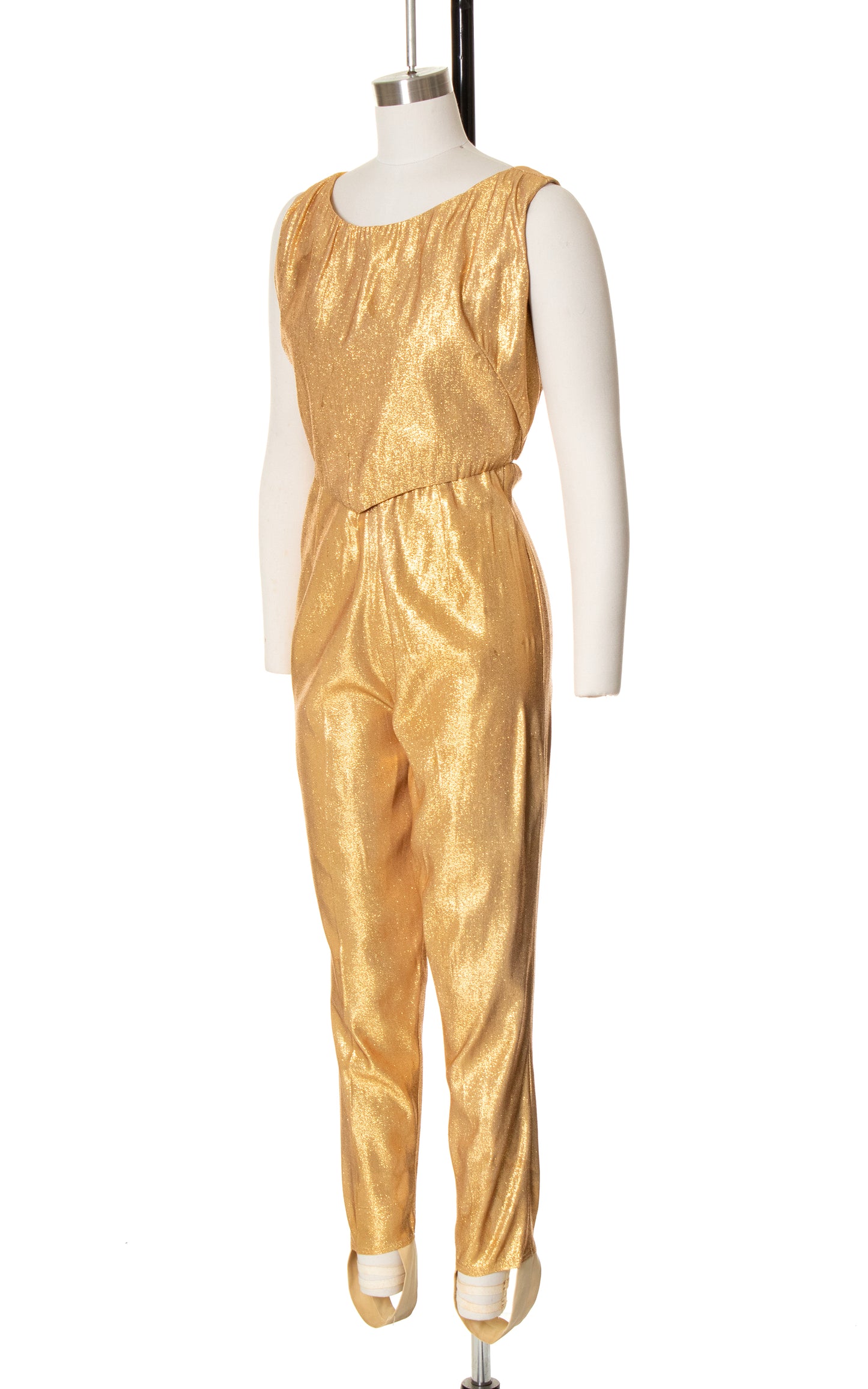 1950s Gold Lamé Pant & Top Set | small