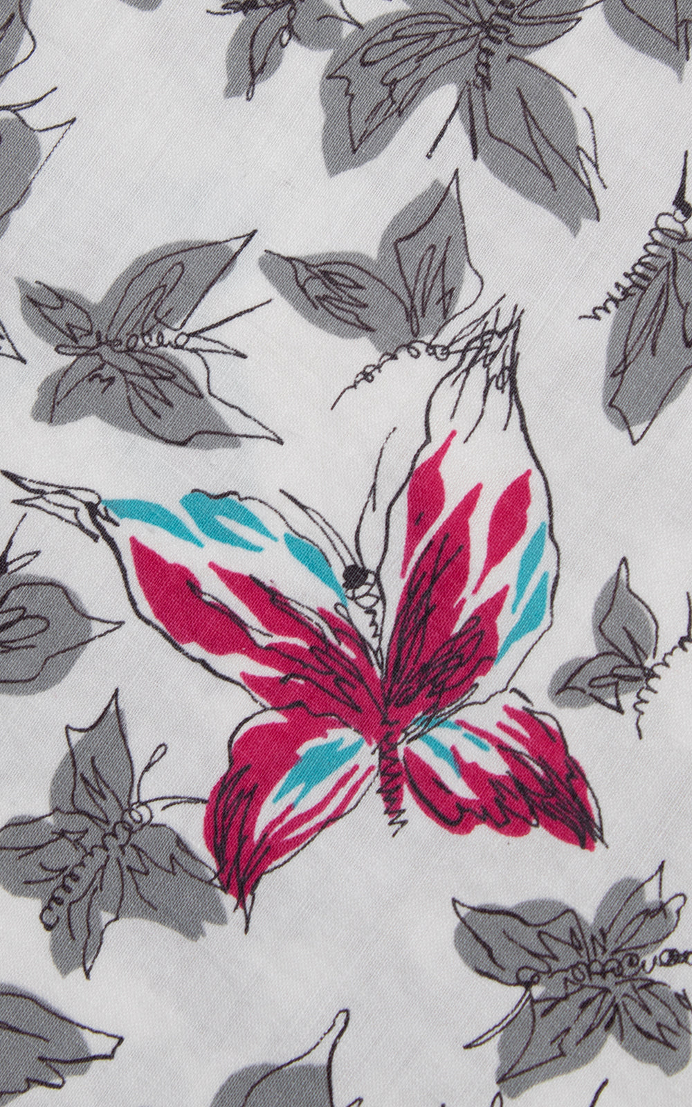 1950s Butterfly Floral Novelty Print Velvet Ribbon Sundress | medium