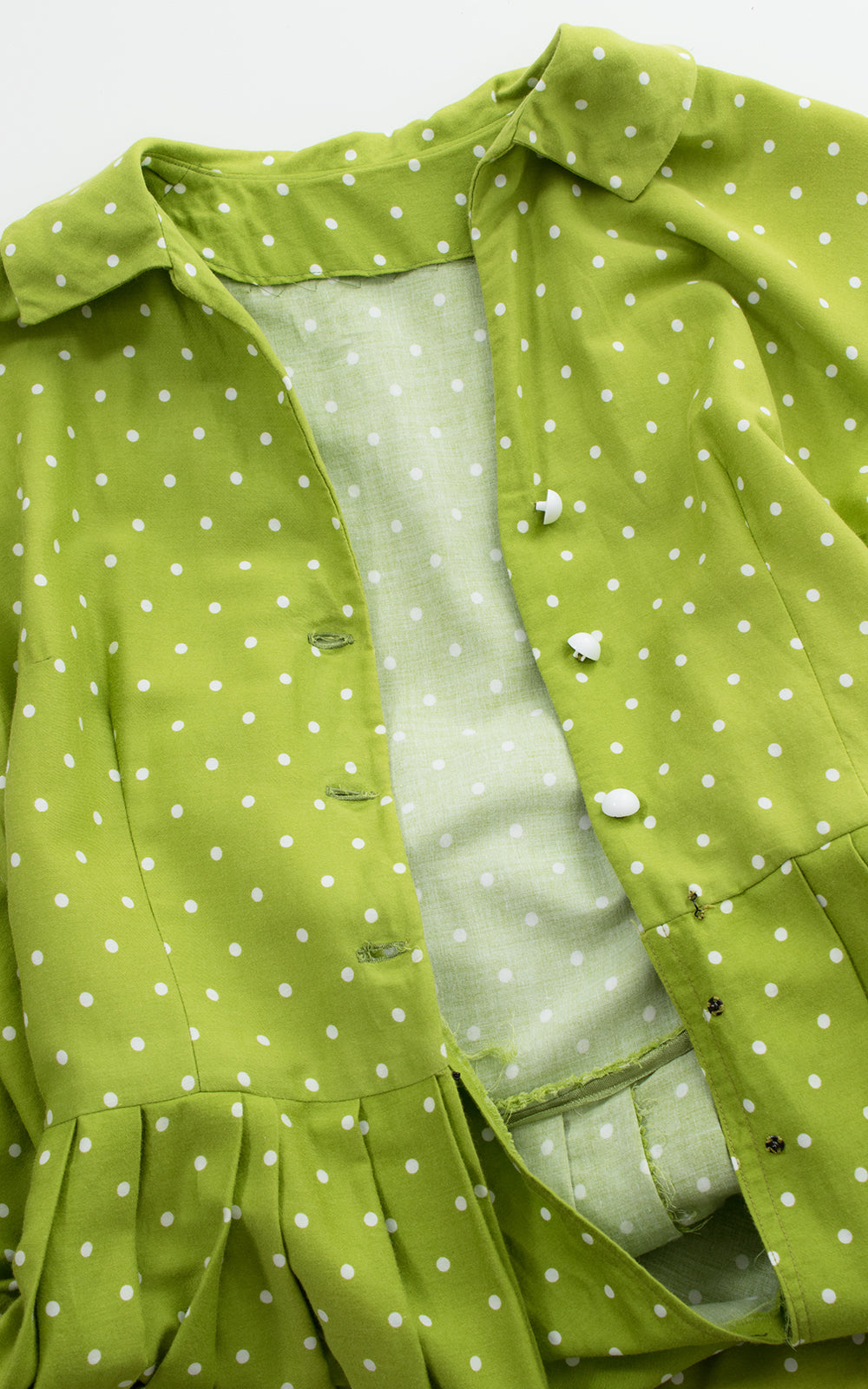 Modern 1950s Style Polka Dot Shirtwaist Dress