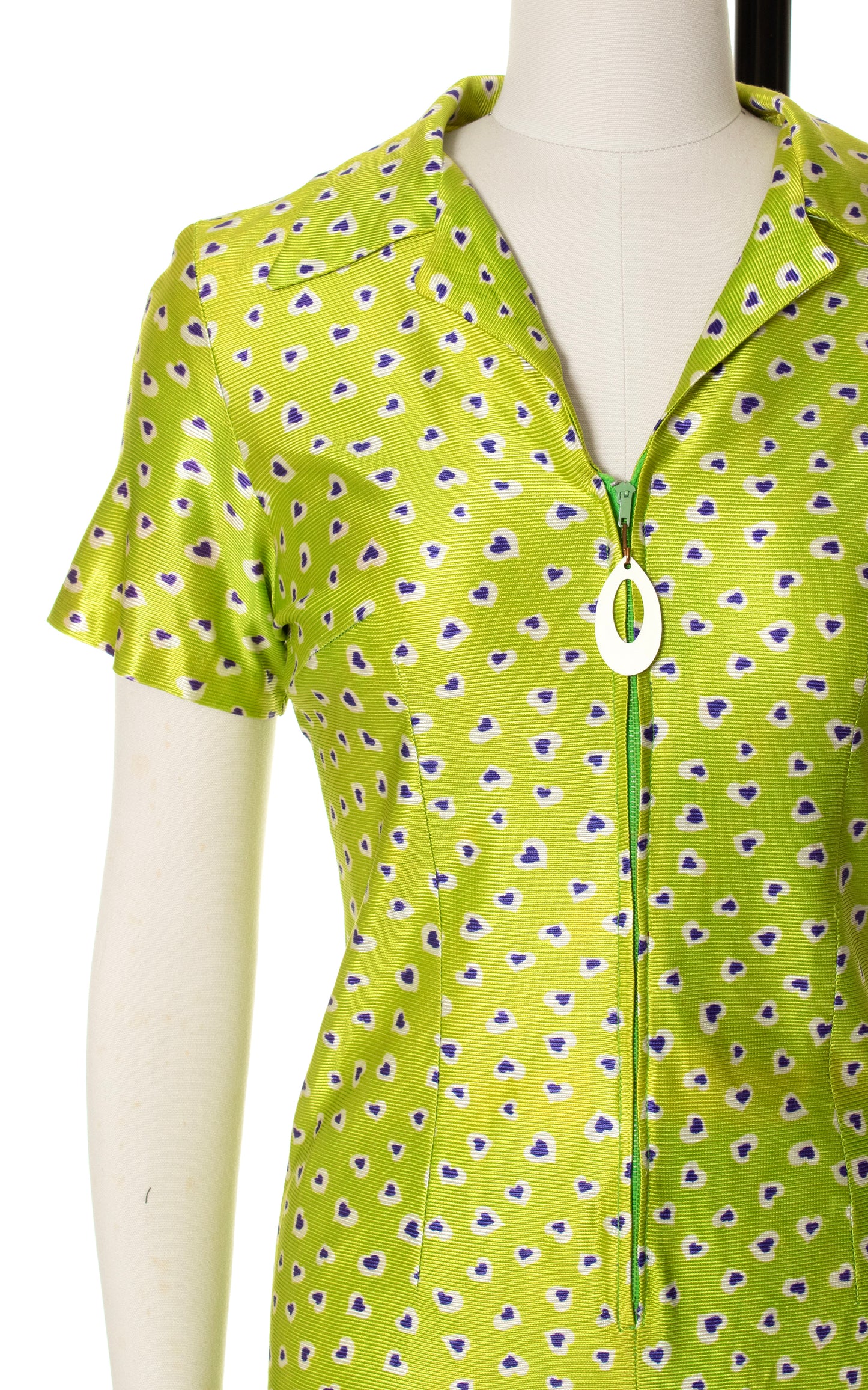 1960s Heart Print Romper & Skirt Set | x-small/small