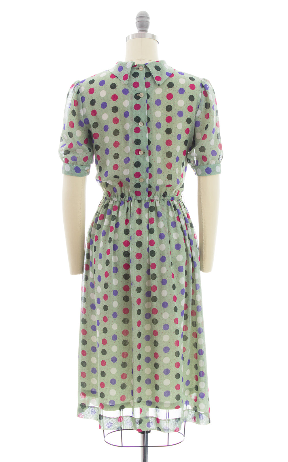 1980s Polka Dot Secretary Dress