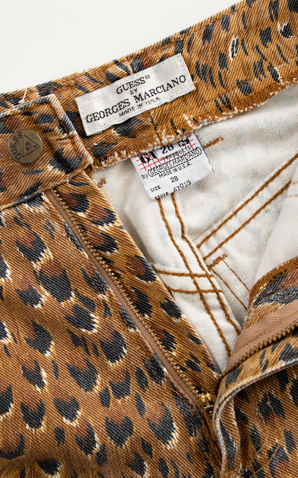 1980s GUESS Leopard Print Jeans | x-small/small