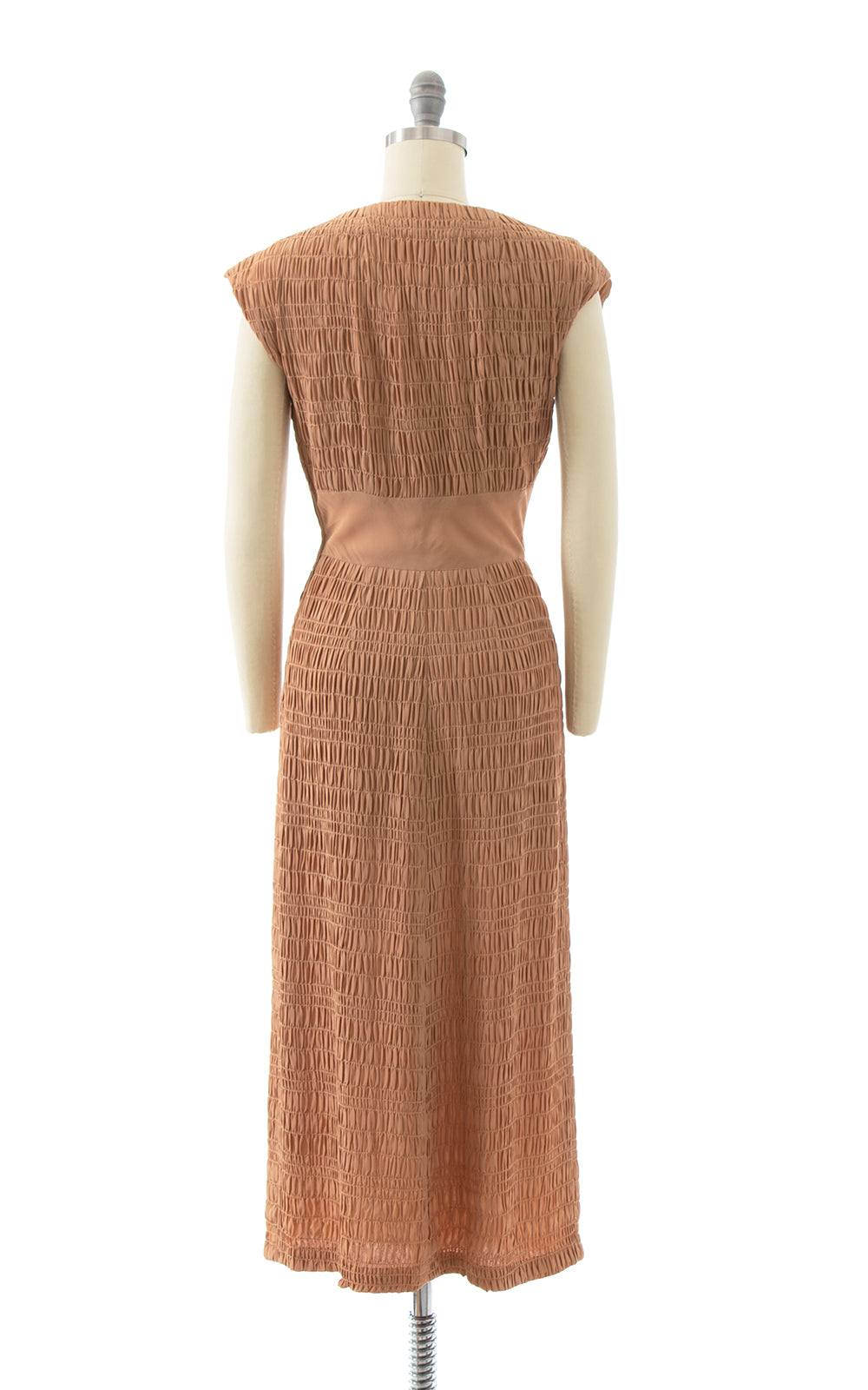 1940s NETTIE ROSENSTEIN Shirt Rayon Crepe Dress | x-small