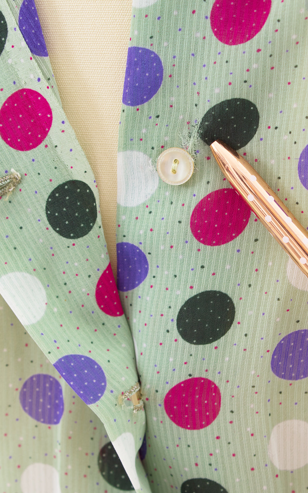 1980s Polka Dot Secretary Dress