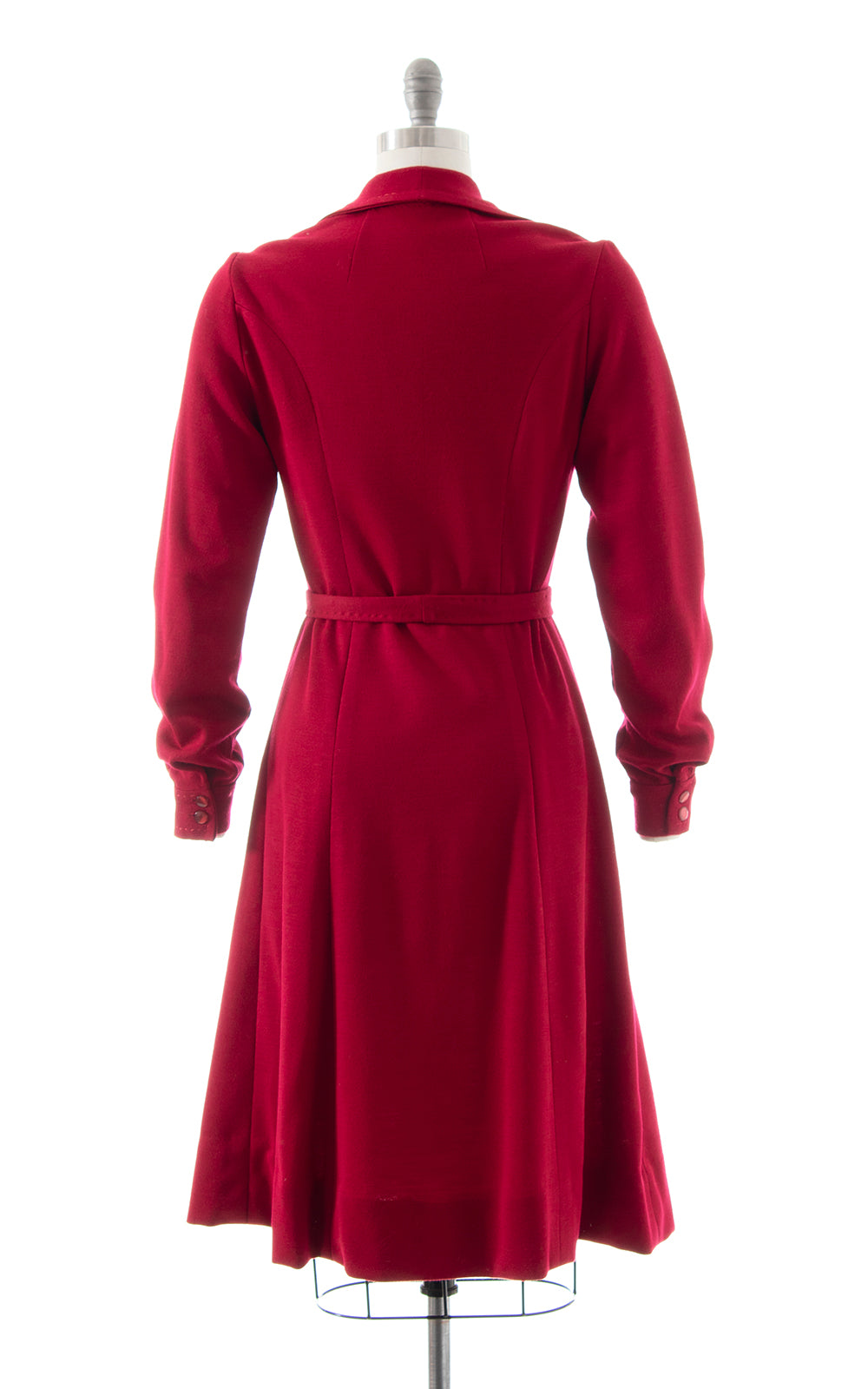 1970s Burgundy Knit Sweater Dress | small/medium