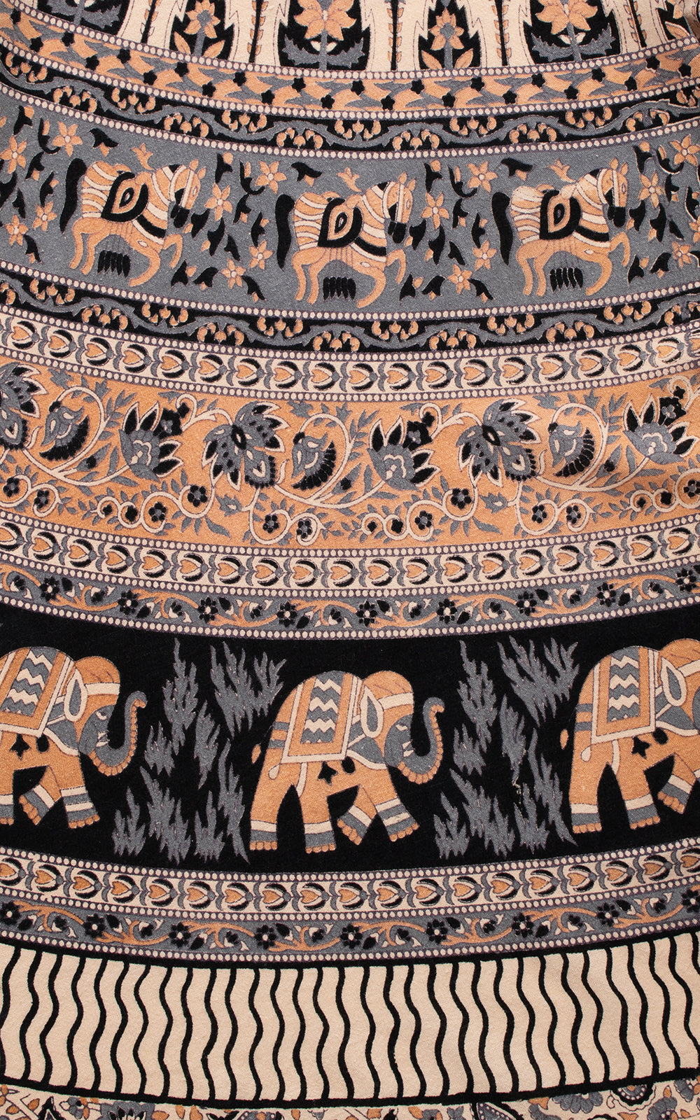 1970s Indian Cotton Novelty Print Wrap Skirt | medium/large