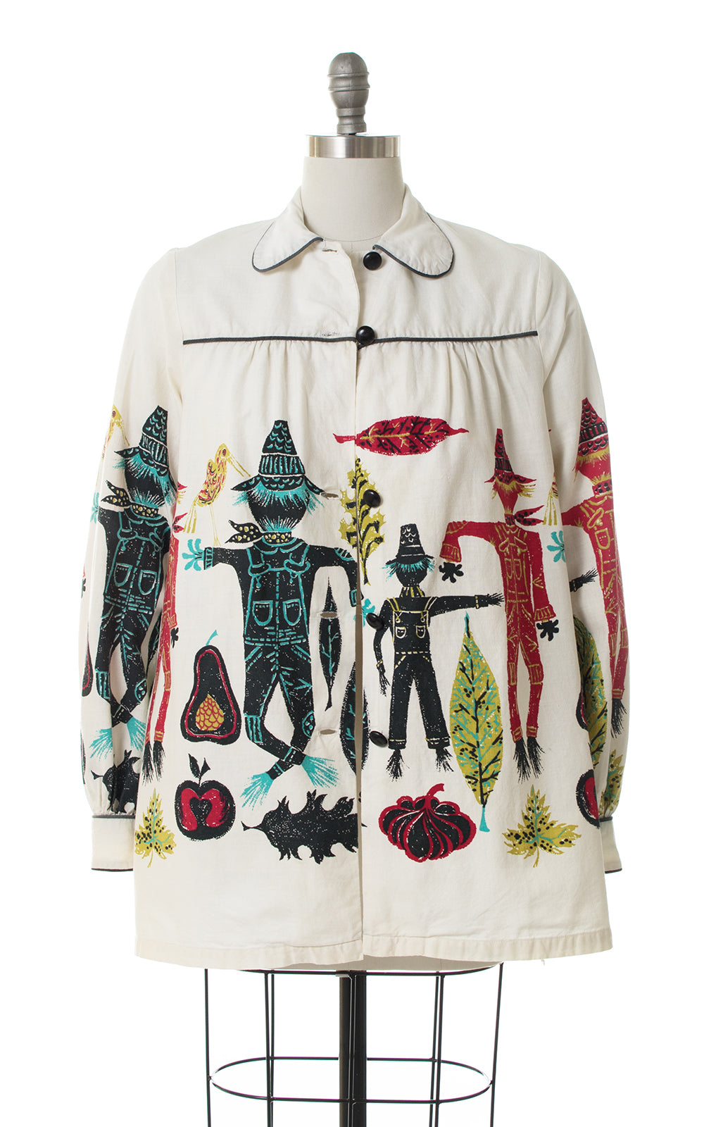 1950s Scarecrow Novelty Print Top