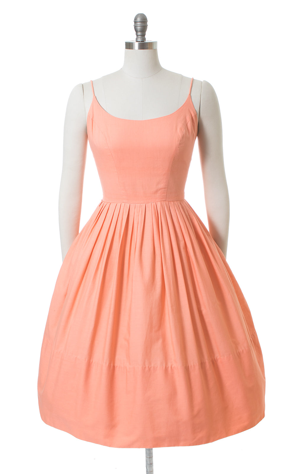 1950s Frederick's of Hollywood Peach Cotton Sundress