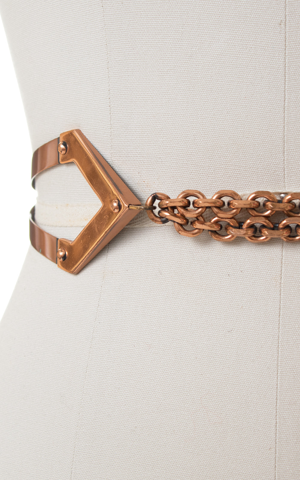 1950s Renoir Geometric Copper Cinch Belt