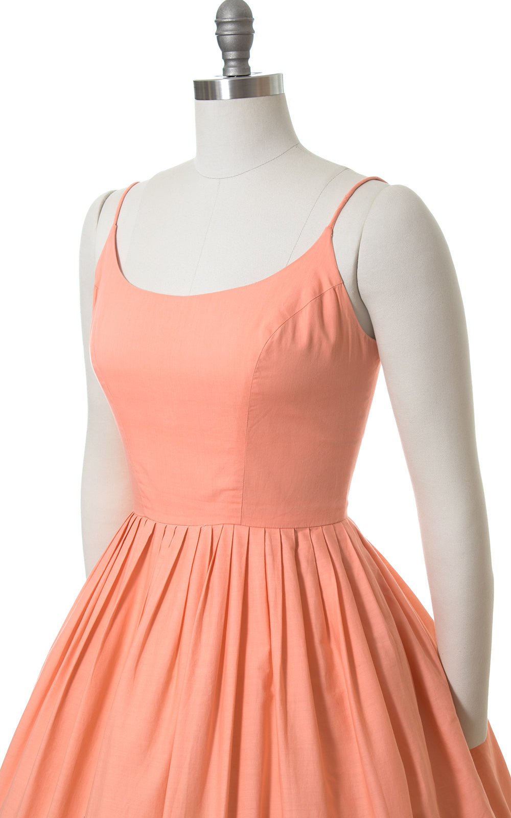 1950s Frederick's of Hollywood Peach Cotton Sundress