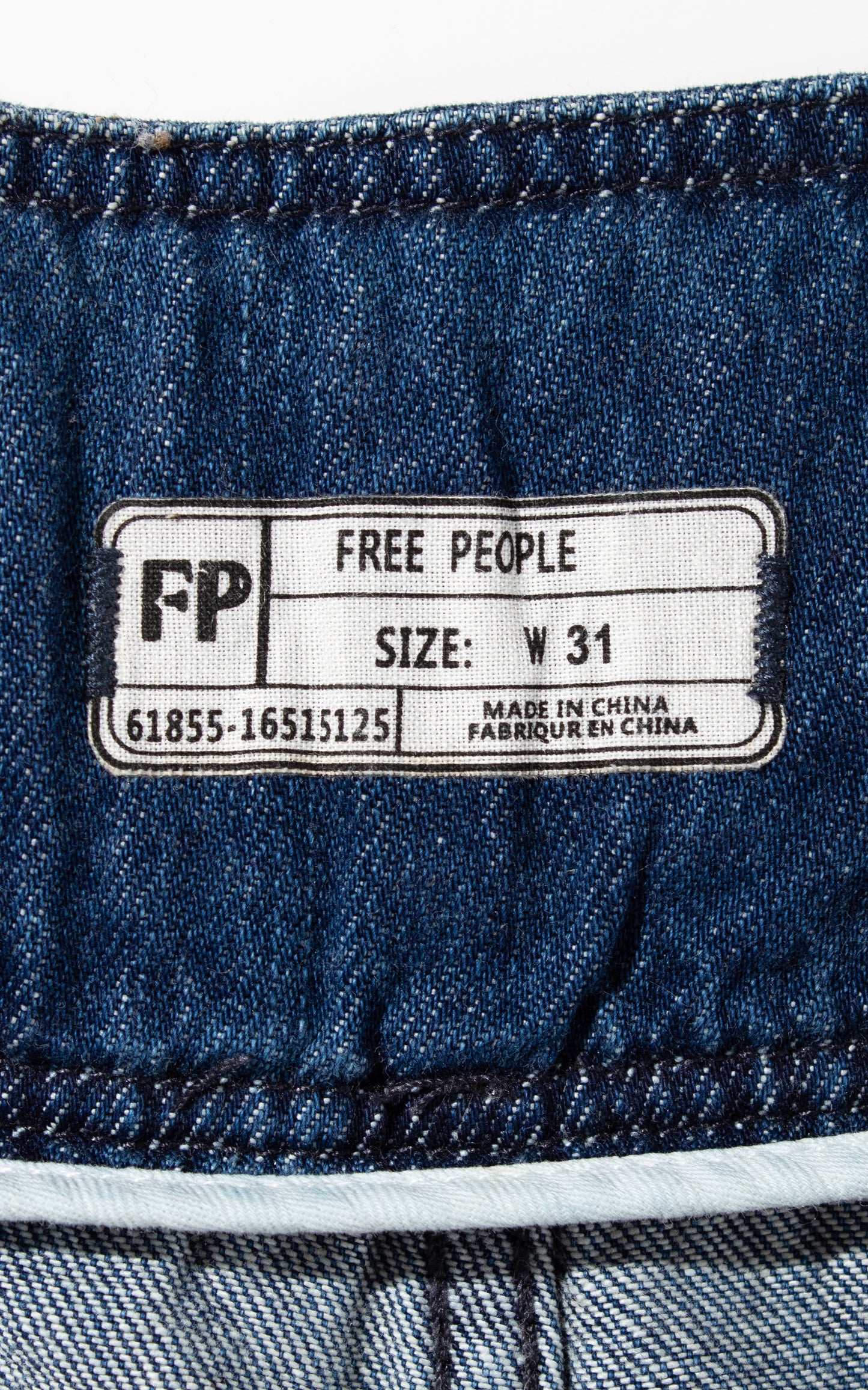 Modern Free People Augusta Blue Denim Belted High Waisted Wide Leg Jeans Pants BirthdayLifeVintage