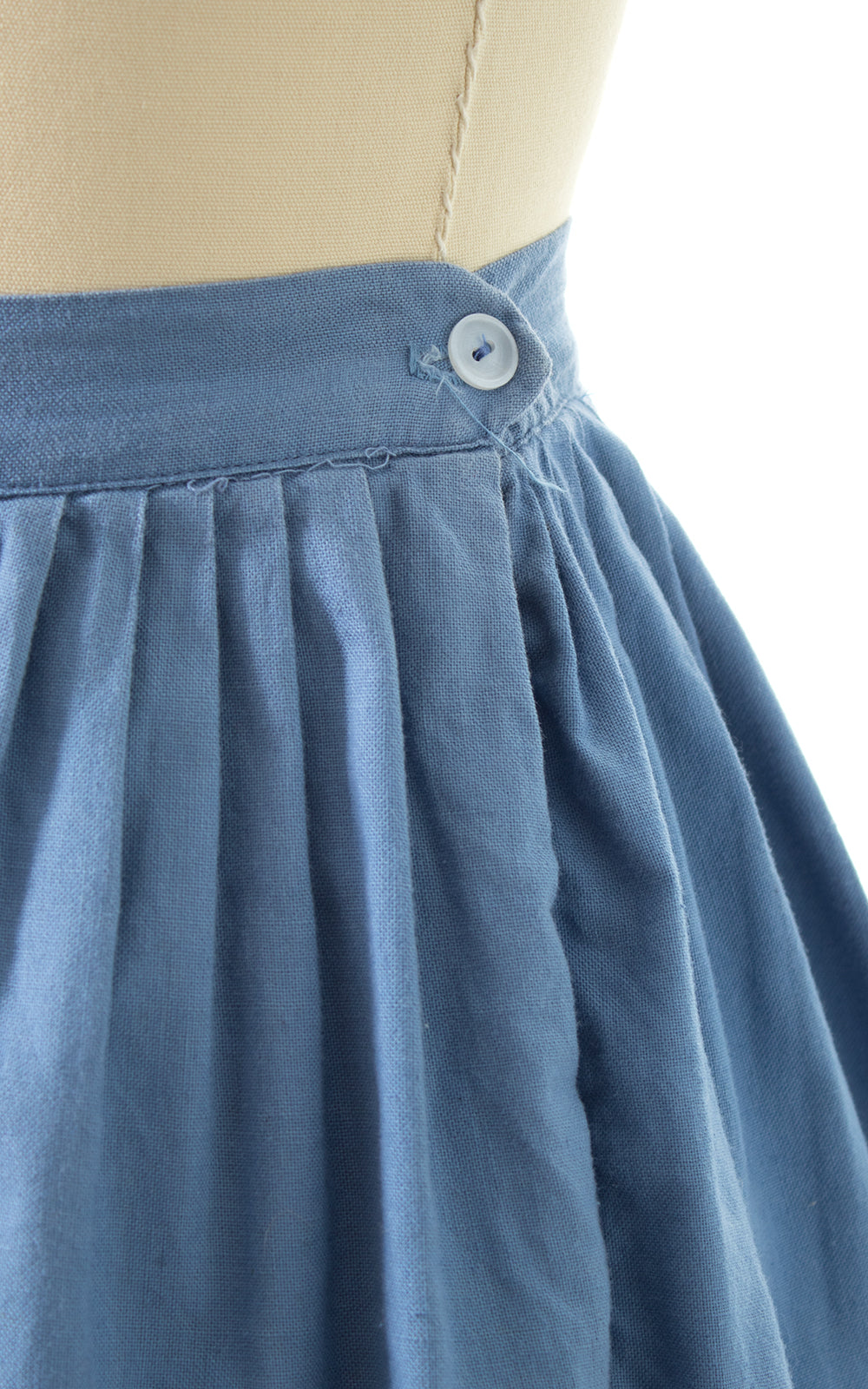 1950s Periwinkle Blue Cotton Skirt